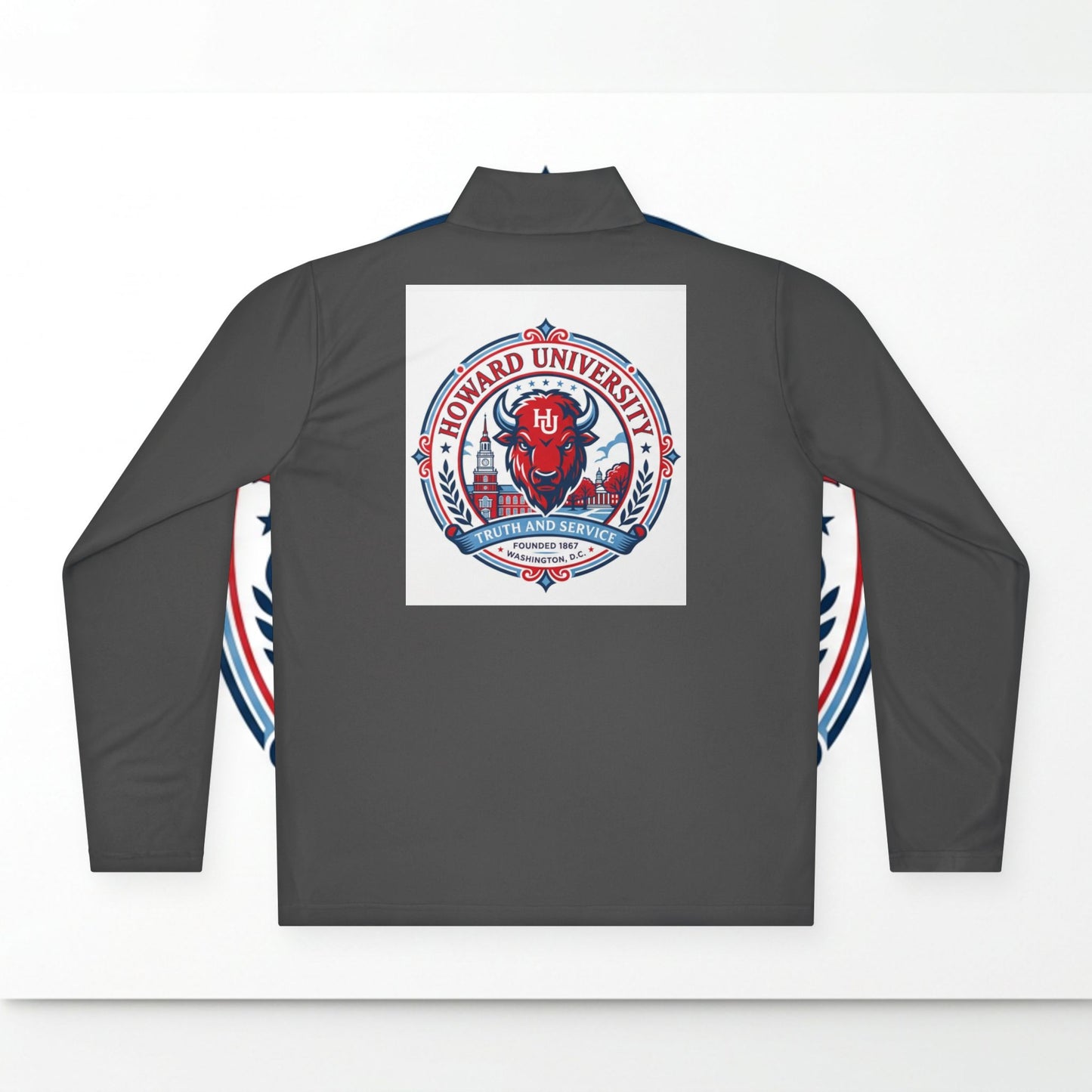 Howard University Legacy Unisex 1/4 Zip Pullover – Classic Solid Color HBCU Pride Collection/ Truth and Service