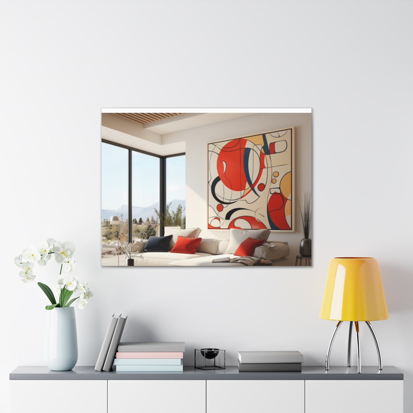 Crimson Elegance: A Symphony of Sophistication Canvas Print