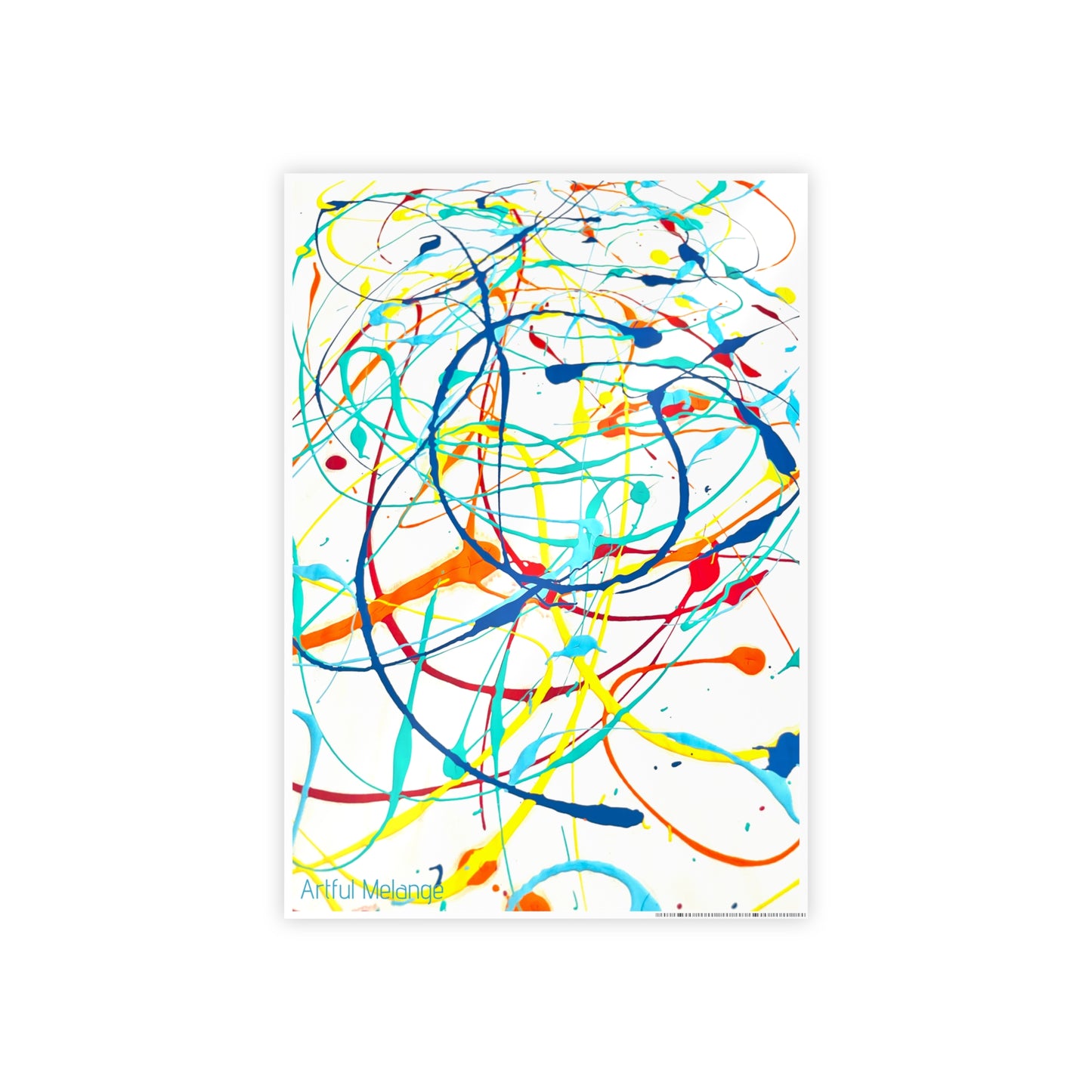 Gleaming Acrylic Abstract Poster: A Spectrum of Colorful Elegance