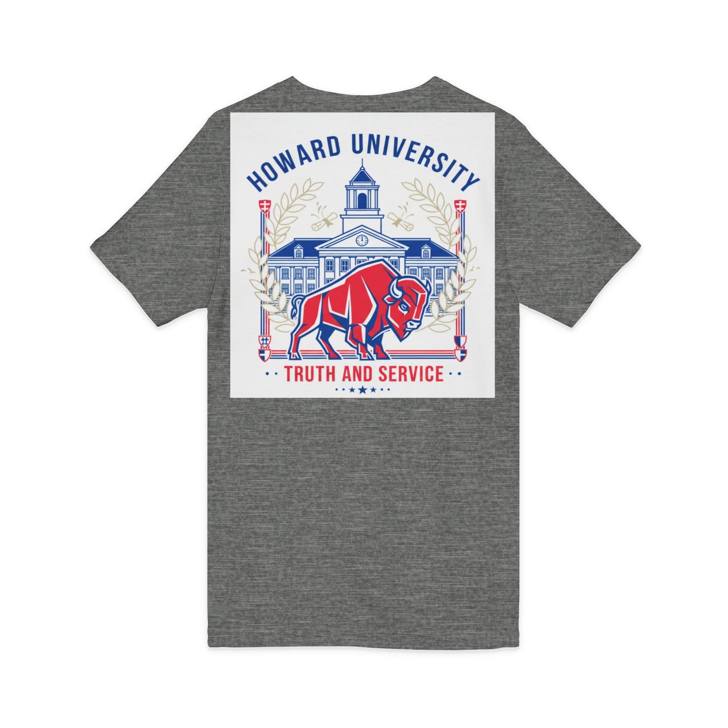 Howard University/ Truth and Service Unisex V-Neck T-Shirt 4
