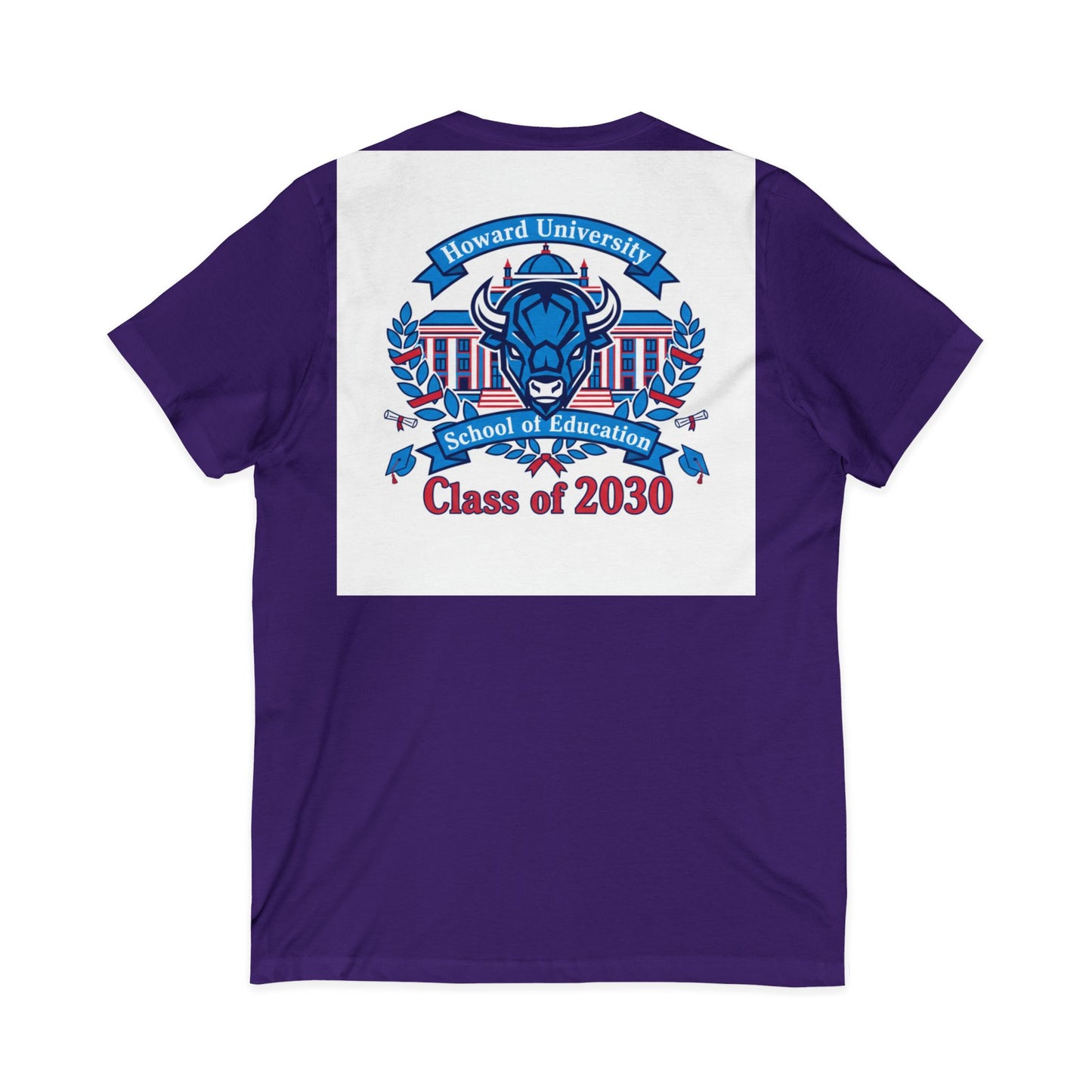 Howard University Class of 2030 Unisex V-Neck T-Shirt | The Mecca Incoming Class Tee