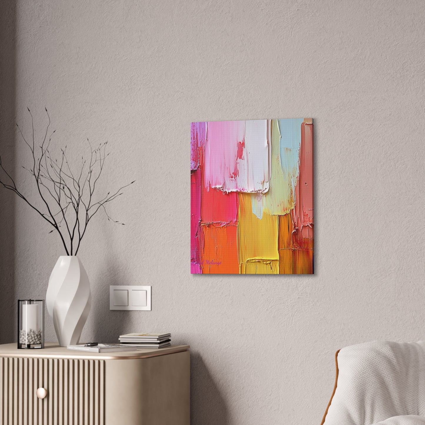 Acrylic Abstract Canvas Print - Richly Textured Artistry