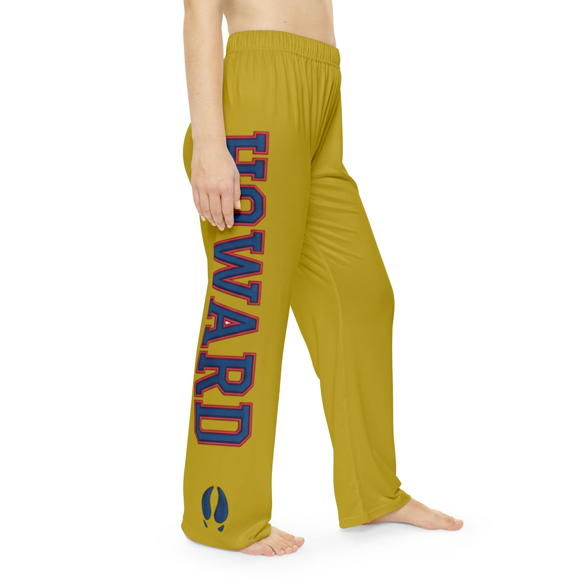 Howard-Inspired Women’s Pajama Pants | HBCU Lounge Bottoms/ Gold