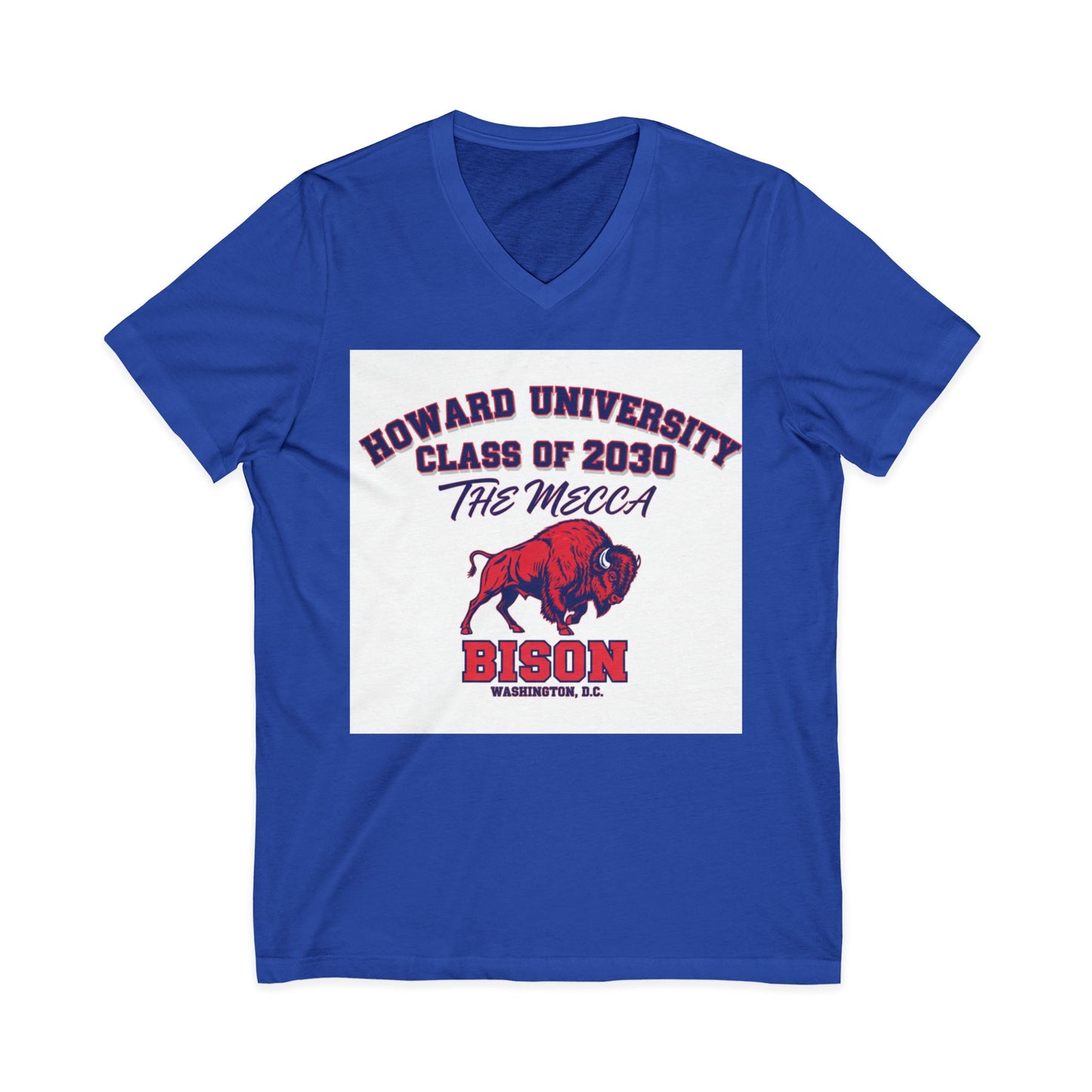 Howard University Class of 2030 Unisex V-Neck T-Shirt | The Mecca Incoming Class Tee