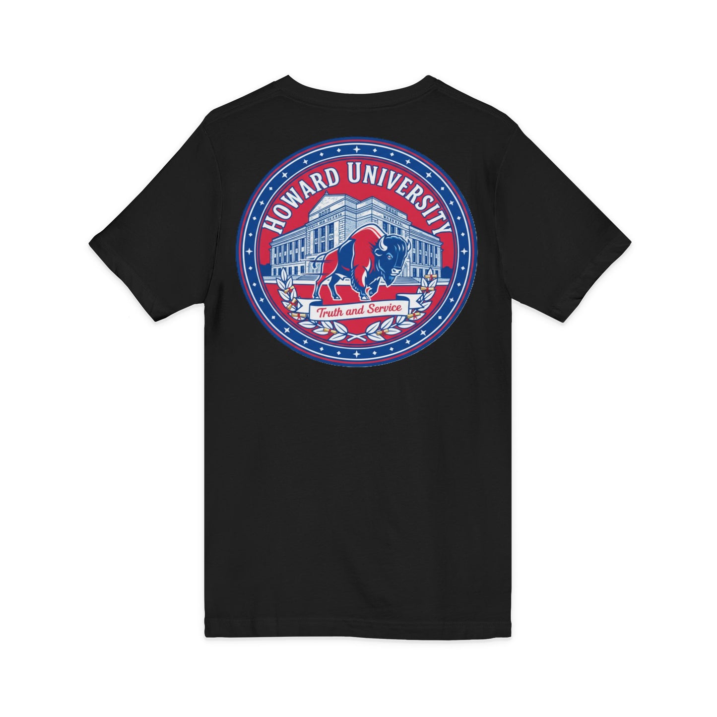 Howard University/ Truth and Service Unisex V-Neck T-Shirt 3