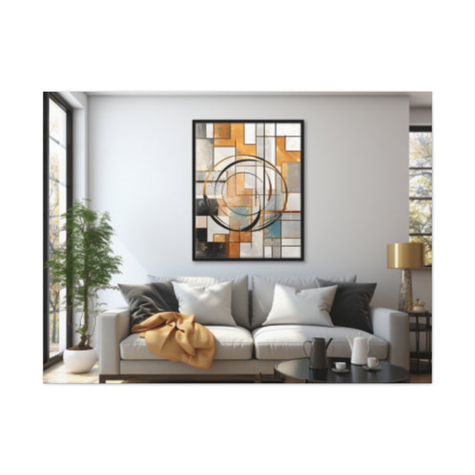 Gold and Black Elegance: A Symphony of Sophistication Canvas Print