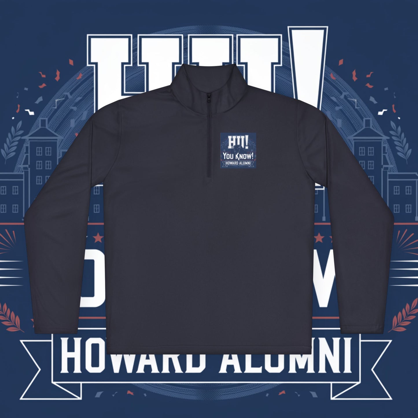 Howard University Legacy Unisex 1/4 Zip Pullover – Classic Solid Color HBCU Pride Collection/ Truth and Service