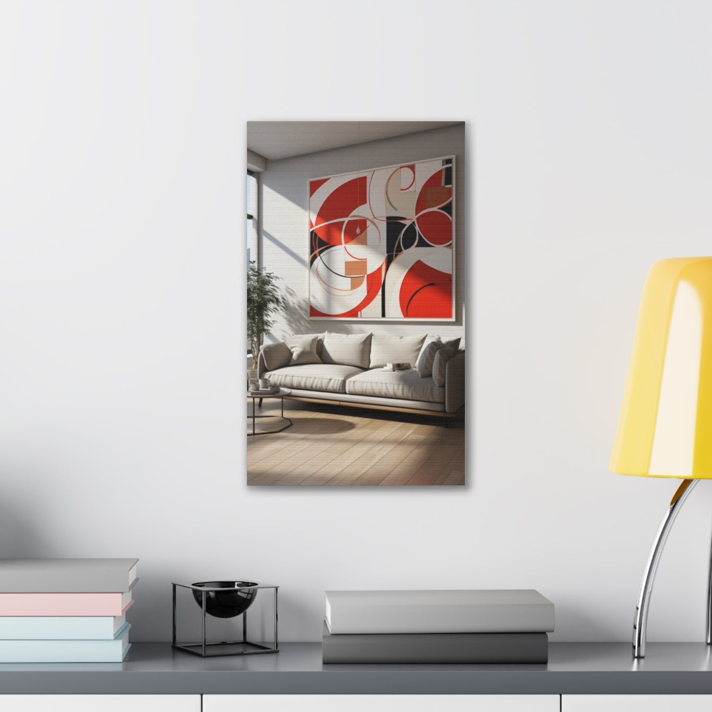 Crimson Elegance: A Symphony of Sophistication Canvas Print