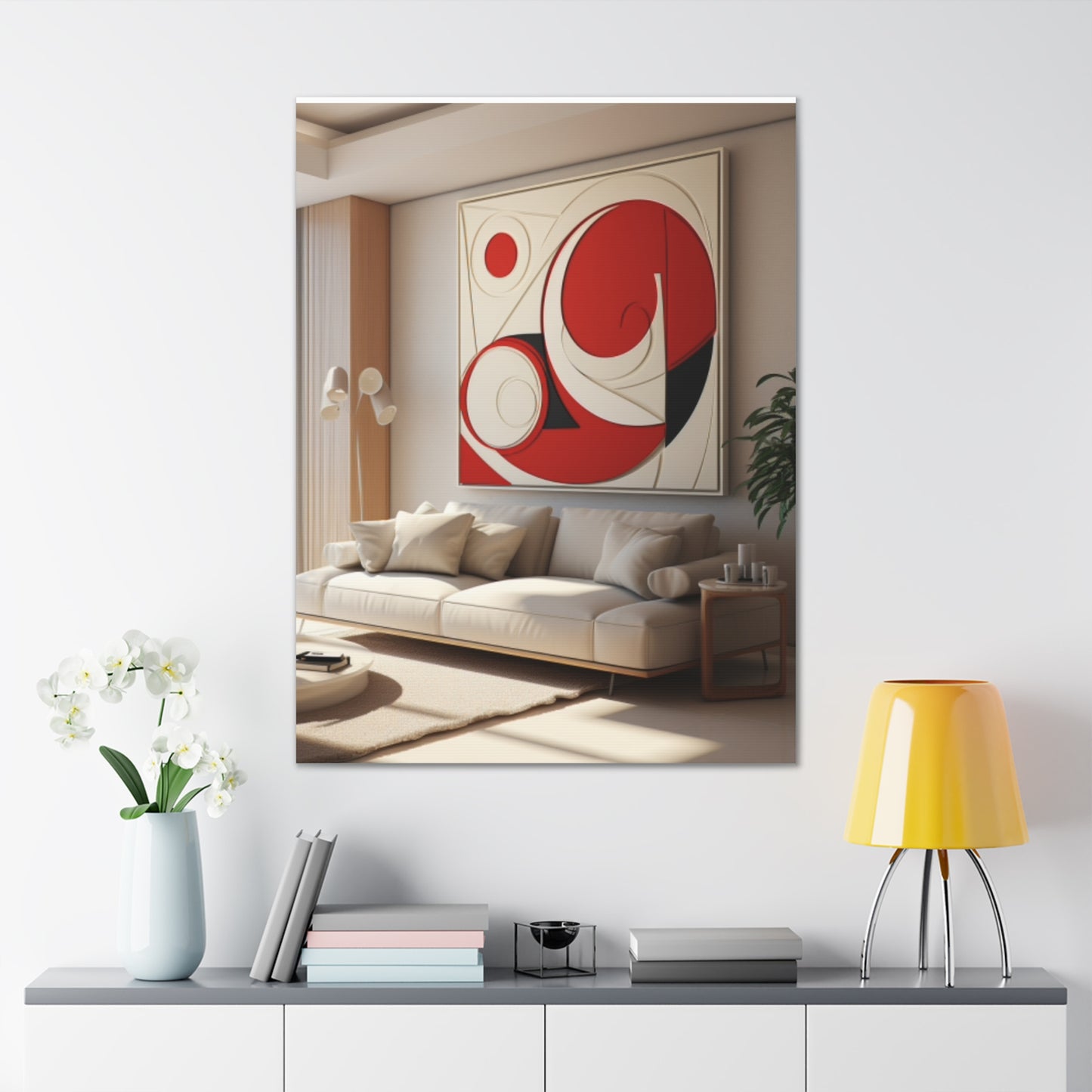 Crimson Elegance: A Symphony of Sophistication Canvas Print