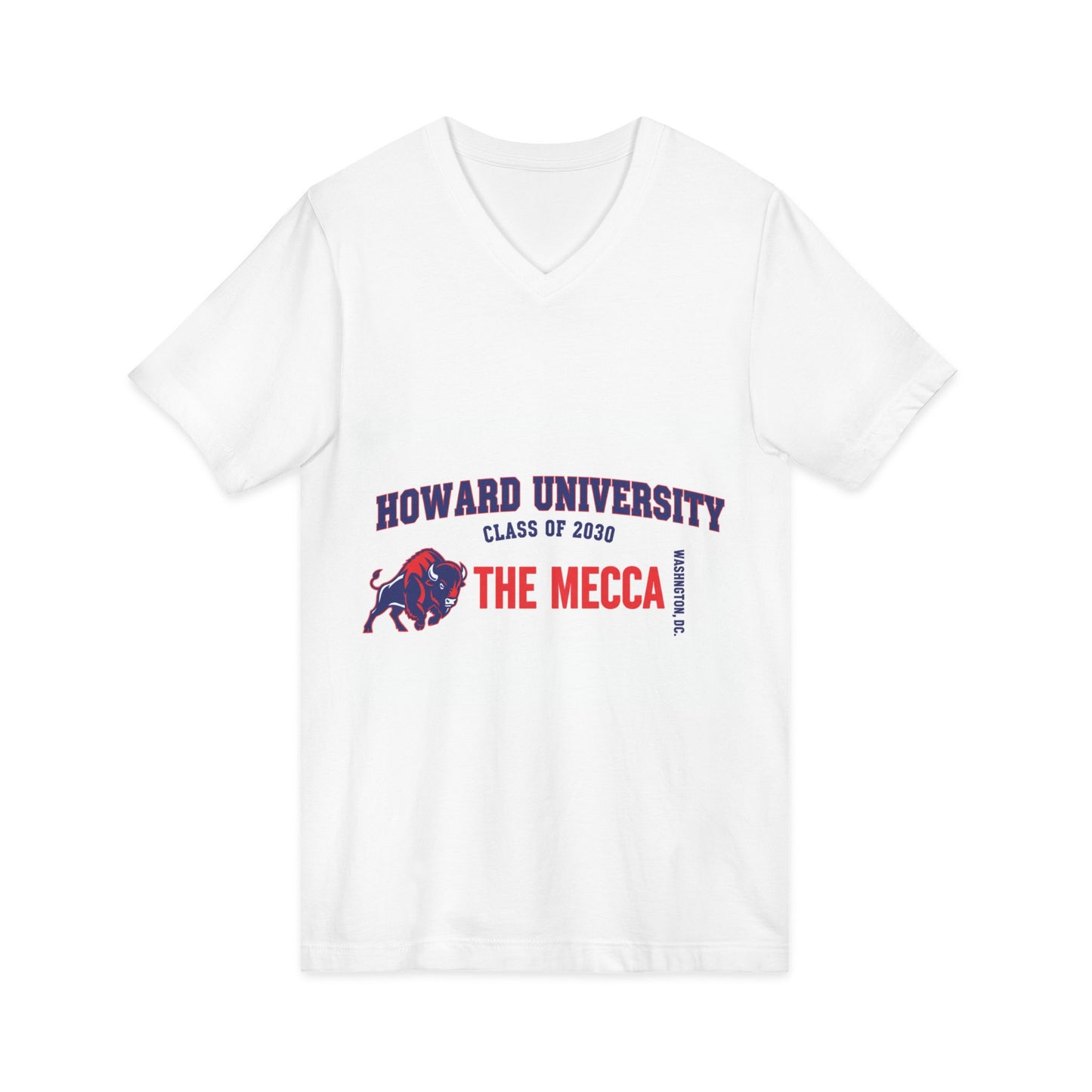 Howard University Class of 2030 Unisex V-Neck T-Shirt | The Mecca Incoming Class Tee