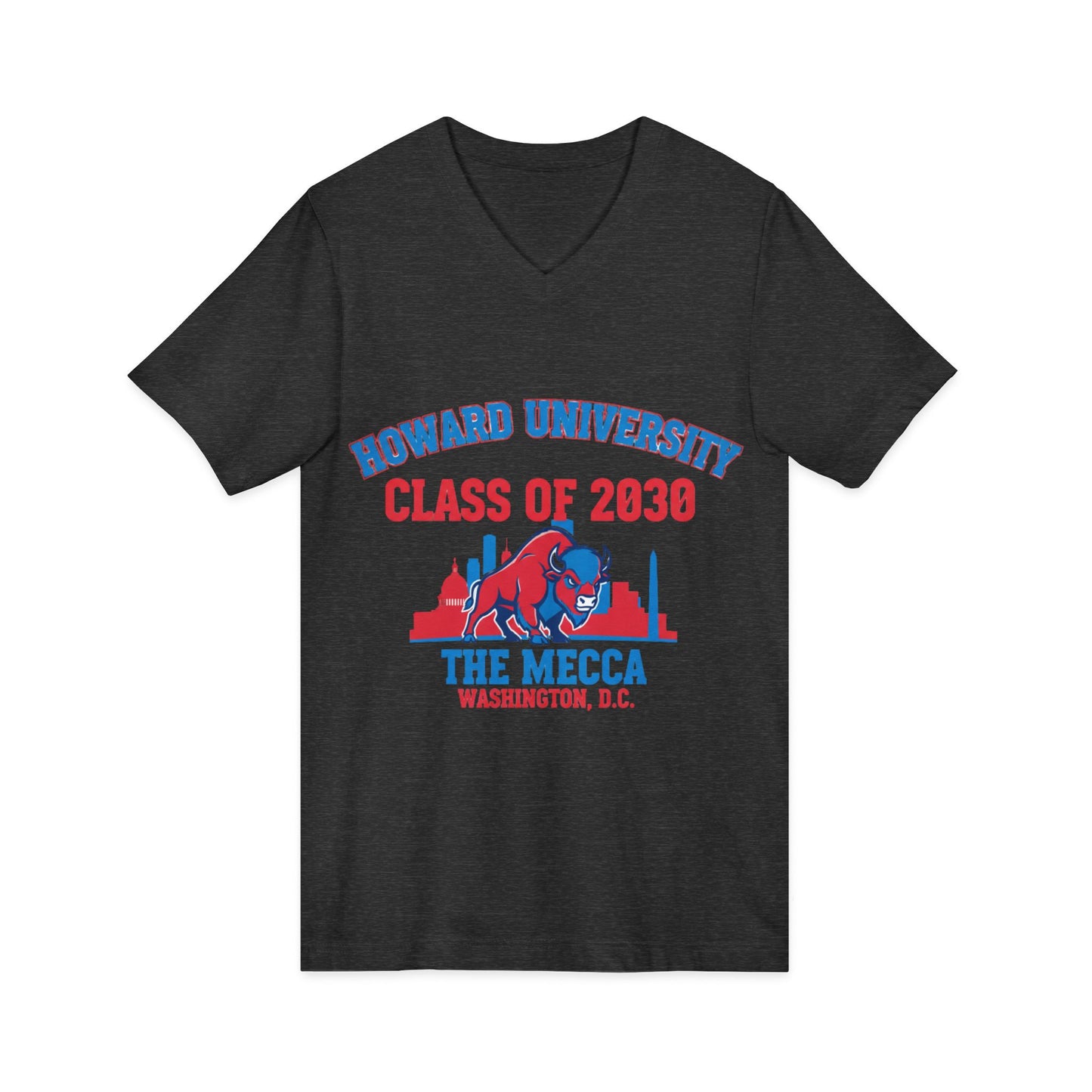 Howard University Class of 2030 Unisex V-Neck T-Shirt | The Mecca Incoming Class Tee