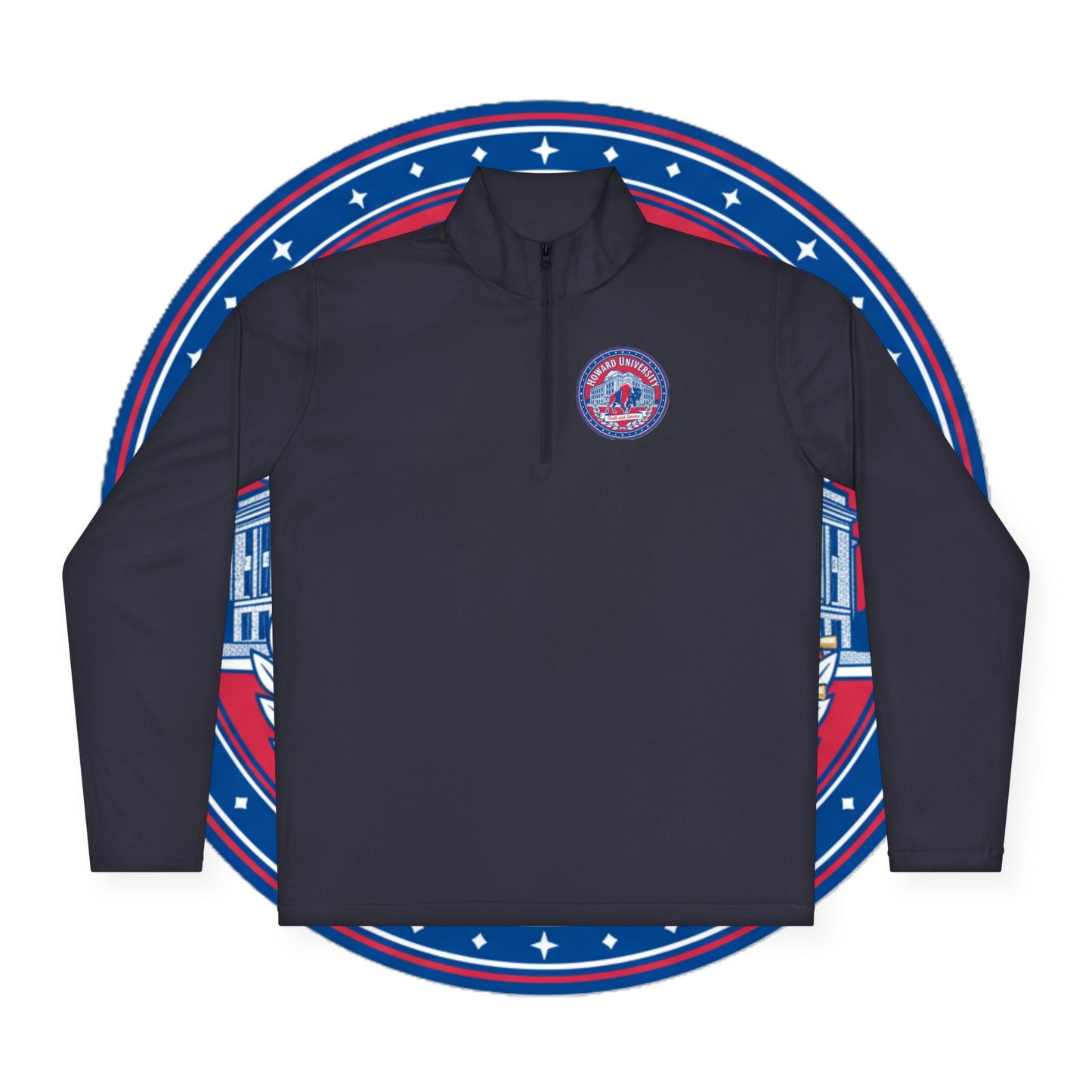Howard University Legacy Unisex 1/4 Zip Pullover – Classic Solid Color HBCU Pride Collection/ Truth and Service