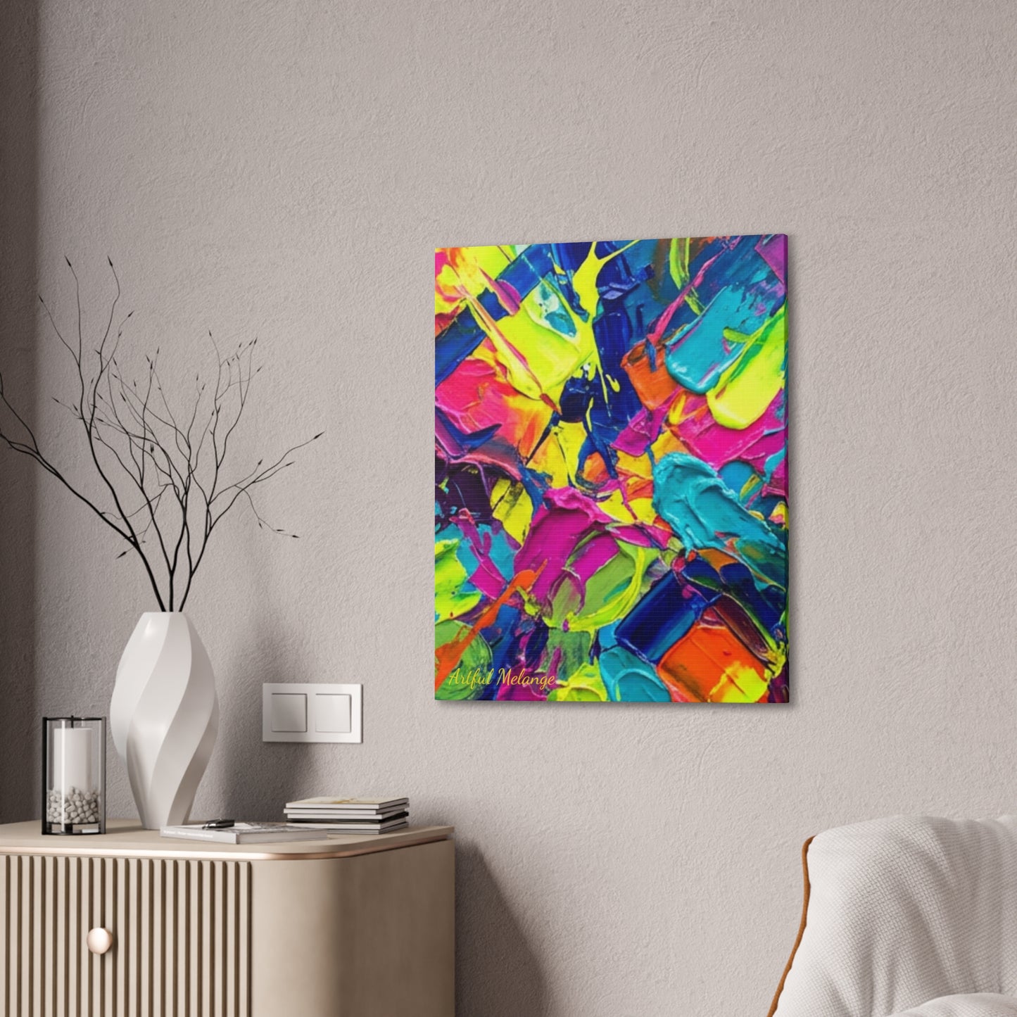 Acrylic Abstract Canvas Print - Richly Textured Artistry