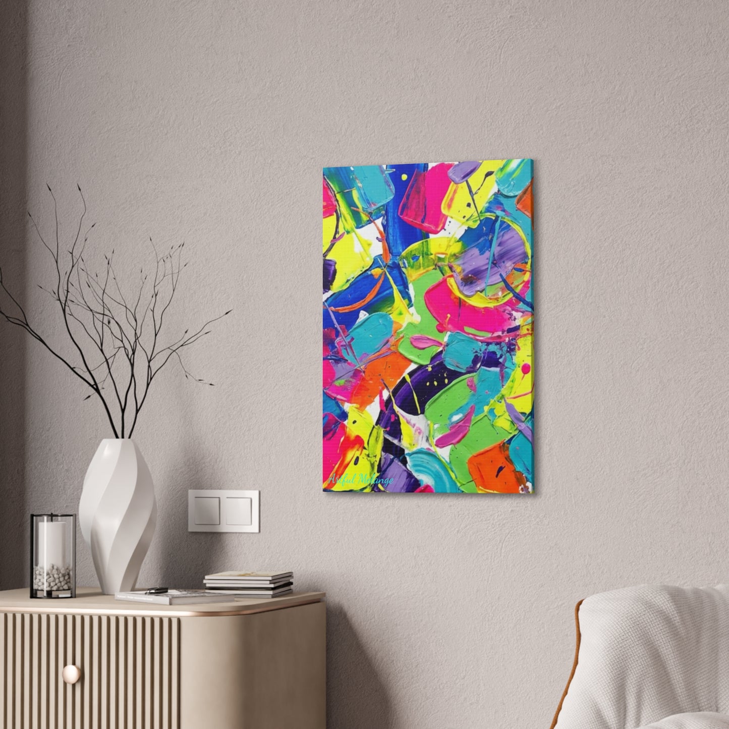 Acrylic Abstract Canvas Print - Richly Textured Artistry