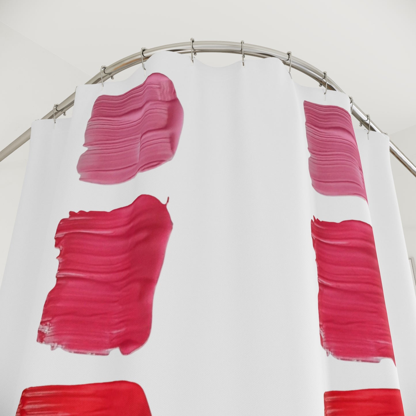 Canvas Cascade: Abstract Acrylic Art Shower Curtain Collection