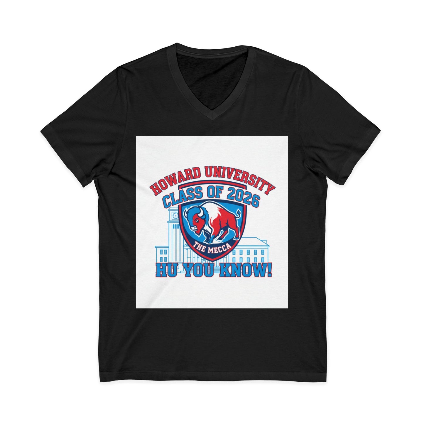 Howard University Class of 2026 Unisex V-Neck T-Shirt | The Mecca Incoming Class Tee