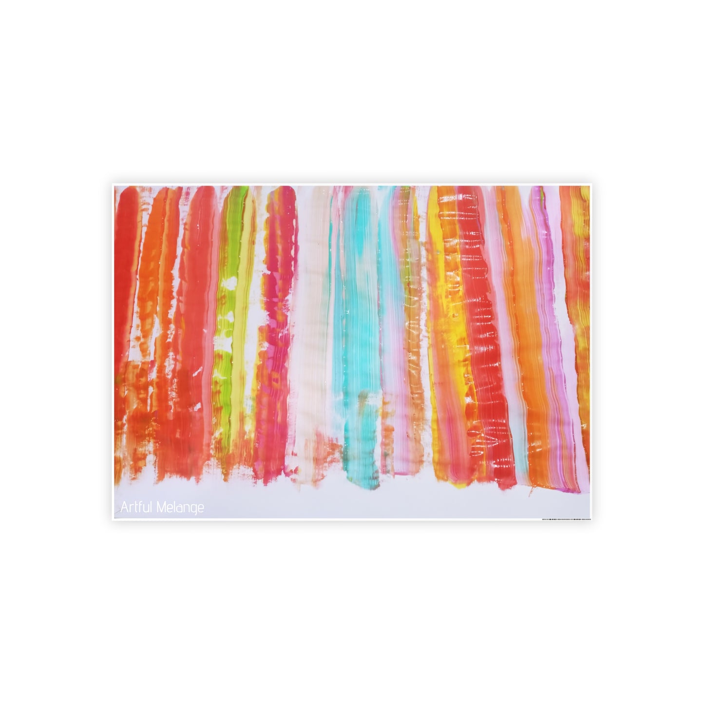Gleaming Acrylic Abstract Poster: A Spectrum of Colorful Elegance