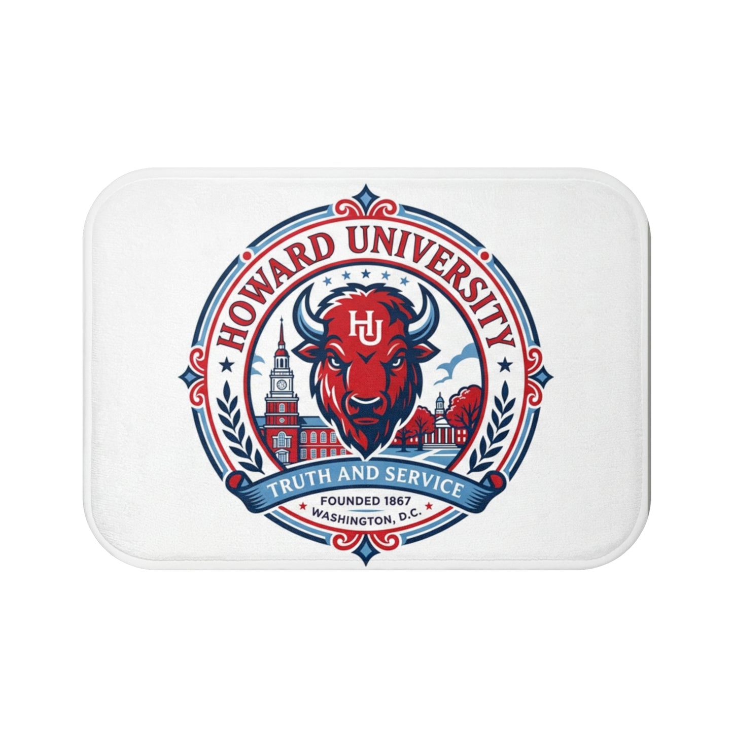 Howard University Legacy Bath Mat – Bison Pride Dorm Collection