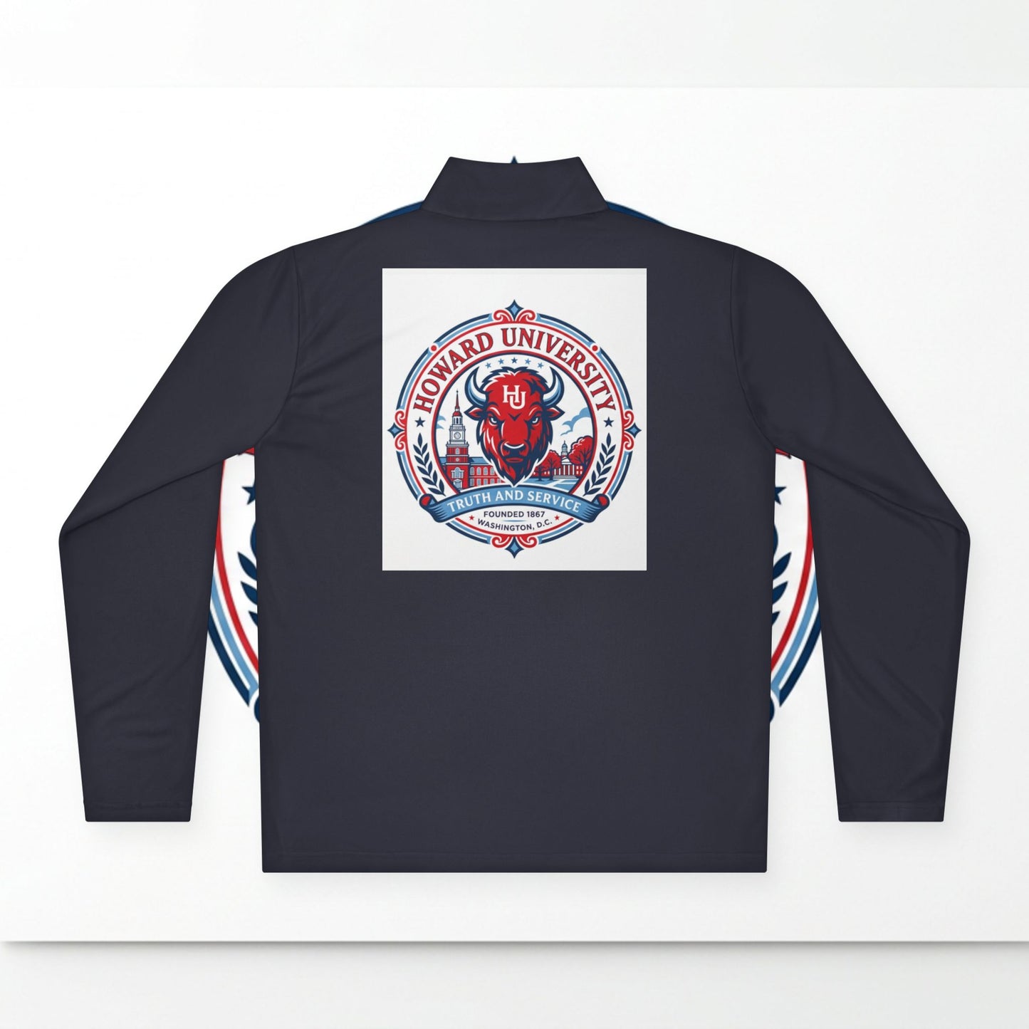 Howard University Legacy Unisex 1/4 Zip Pullover – Classic Solid Color HBCU Pride Collection/ Truth and Service