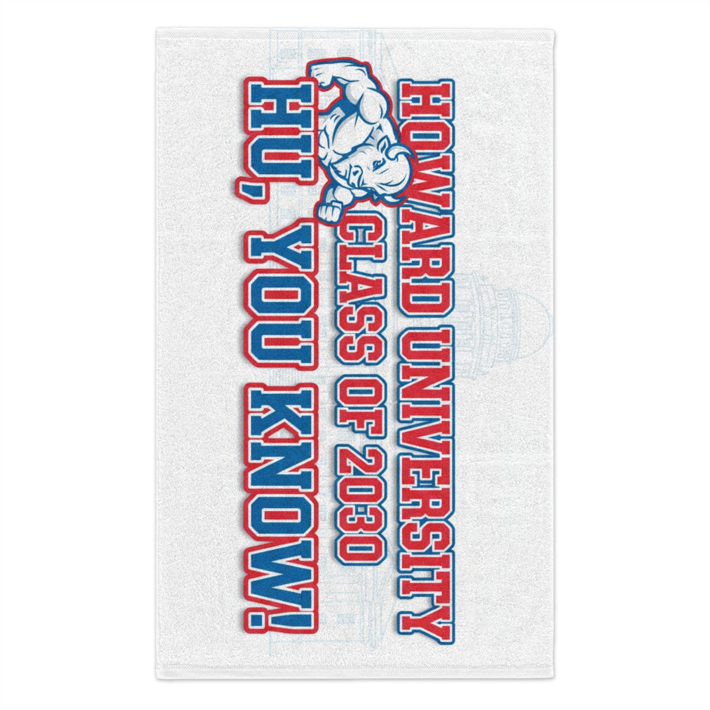 Howard University Bison Pride Rally Towel – HBCU Spirit Game Day Essential/Class of 2030 11" x 18"