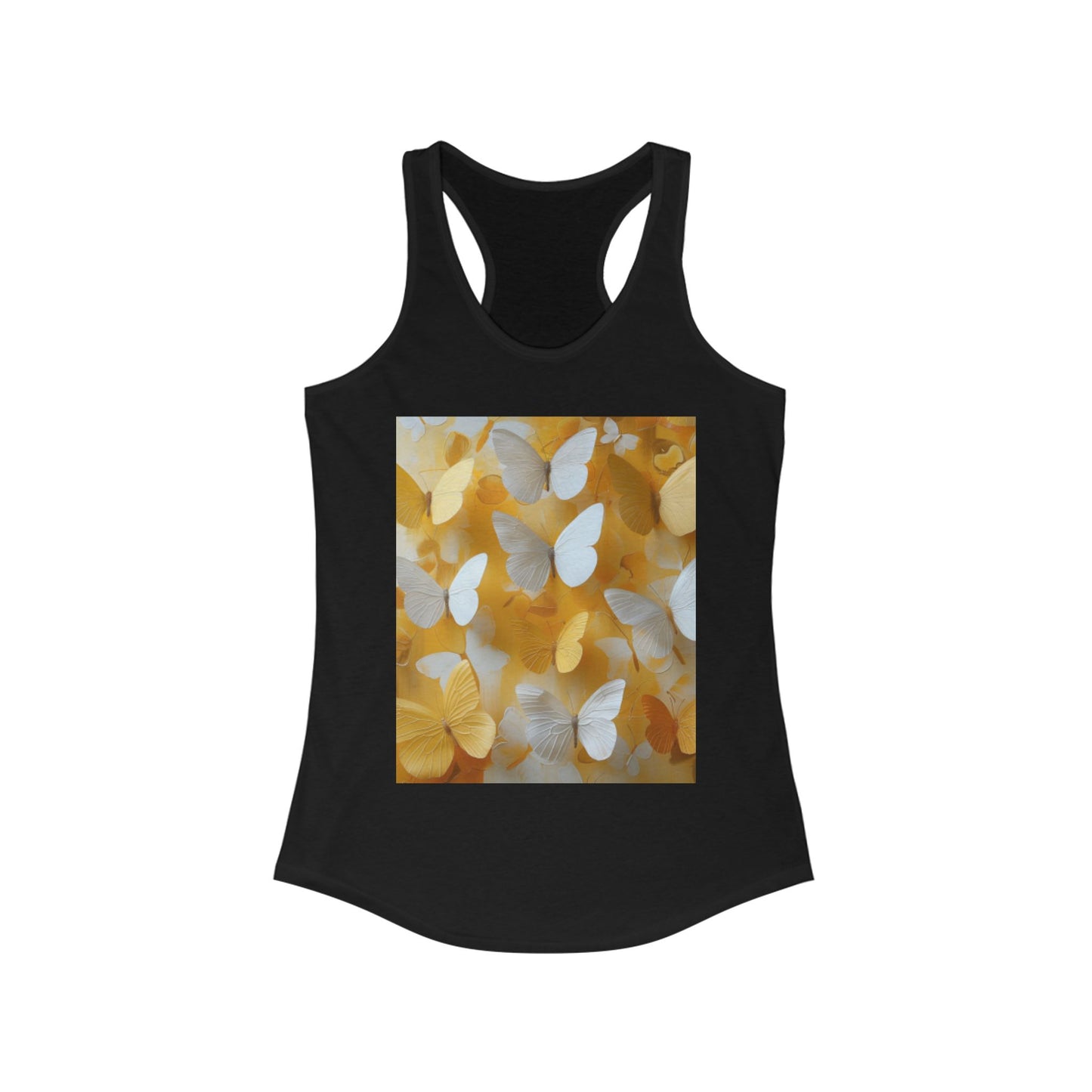 Flutter & Flow | Women's Razorback  T-Shirts with Artistic Butterflies 8