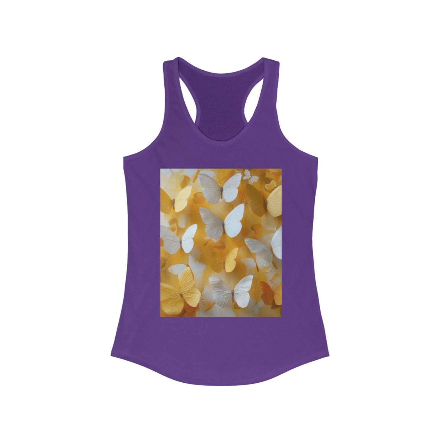 Flutter & Flow | Women's Razorback  T-Shirts with Artistic Butterflies 8
