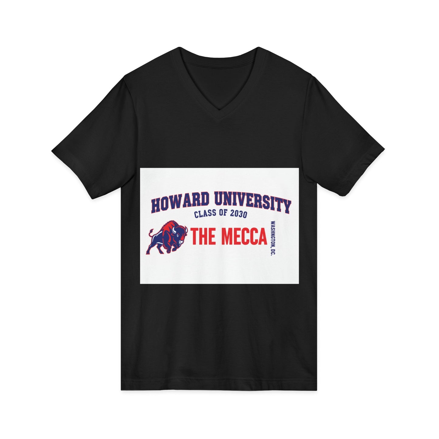Howard University Class of 2030 Unisex V-Neck T-Shirt | The Mecca Incoming Class Tee