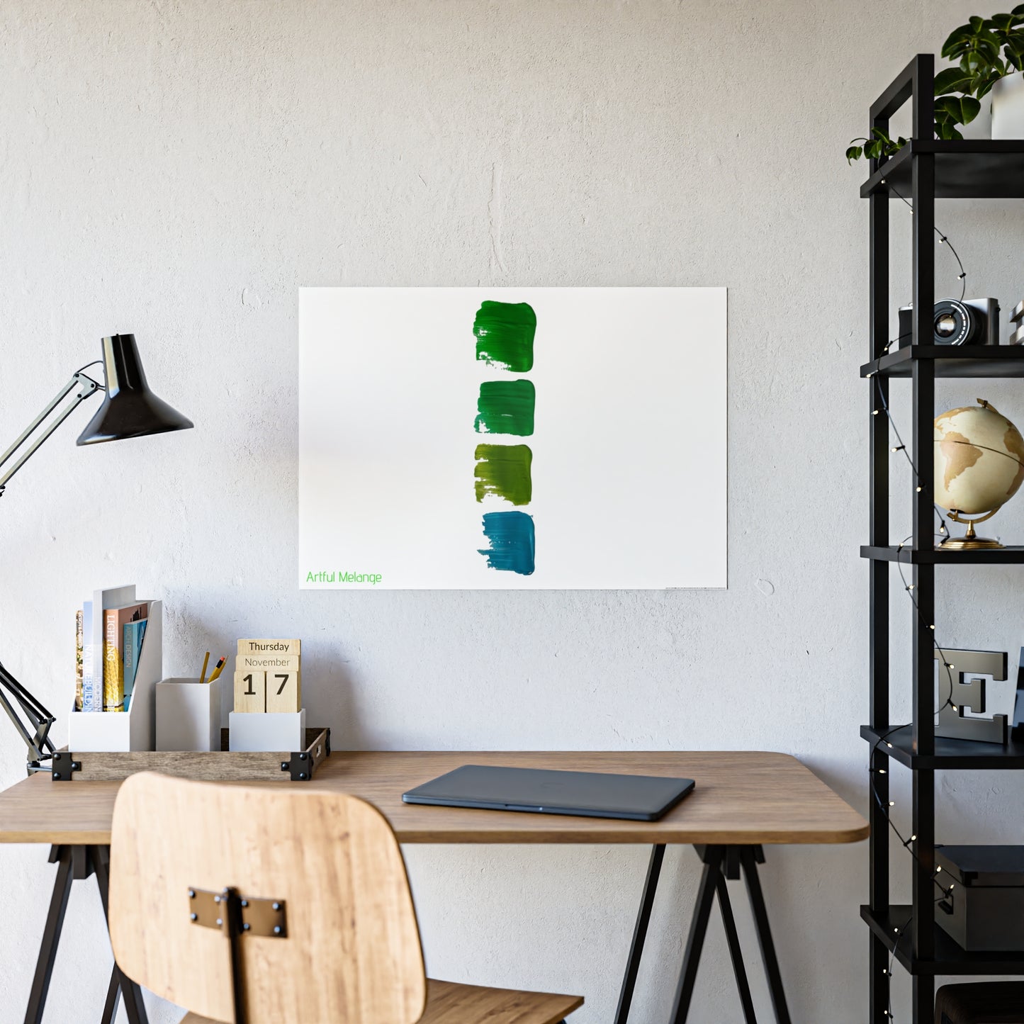 Gleaming Acrylic Abstract Poster: A Spectrum of Colorful Elegance
