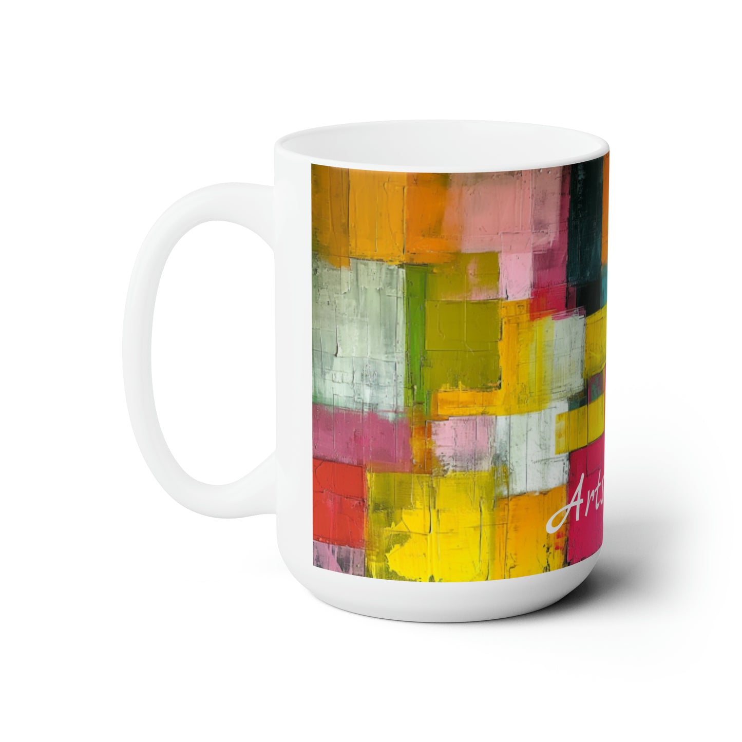 Artsy Pour Ceramic Mug 15oz