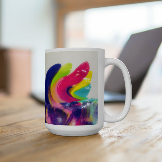Artsy Abstract Ceramic Mug 15oz