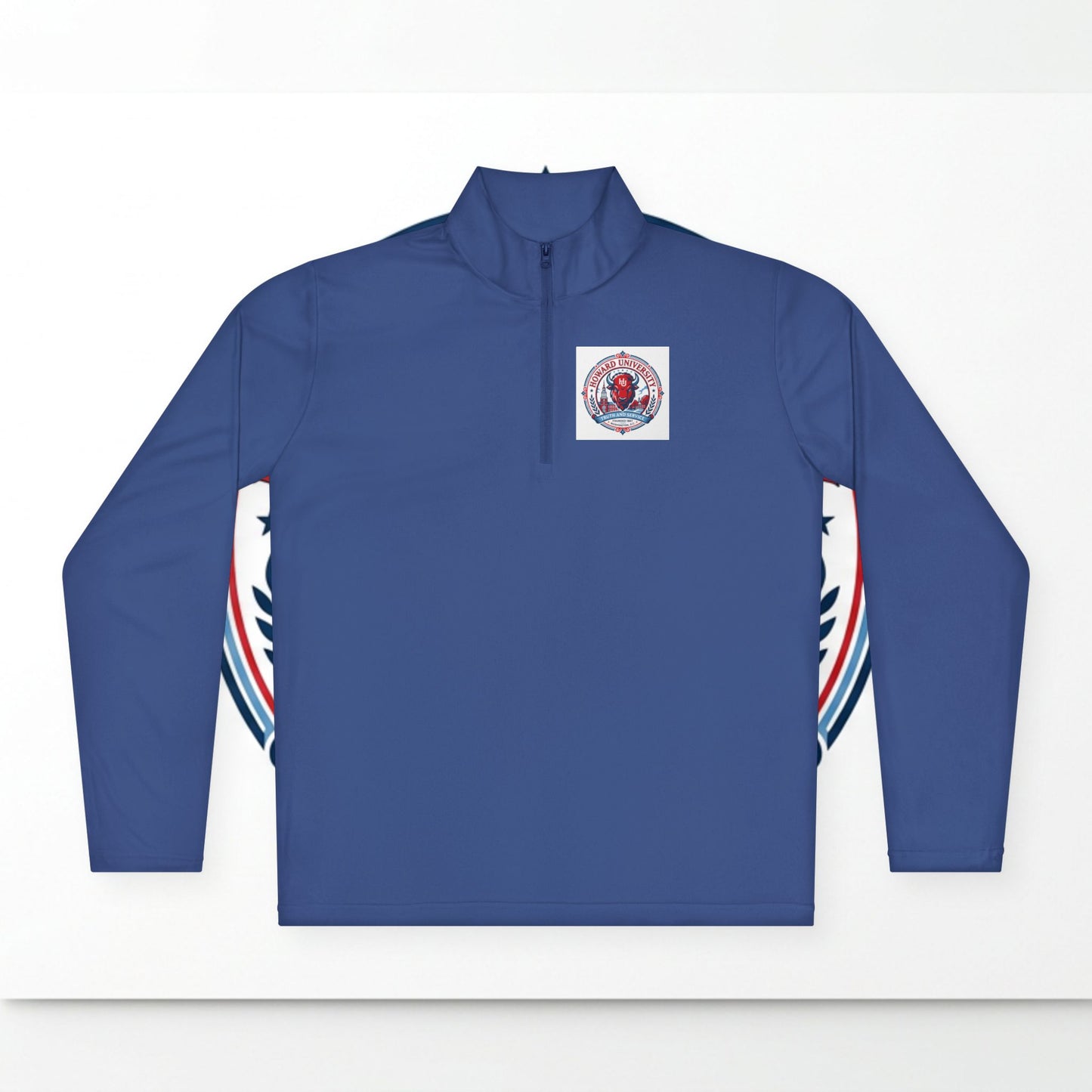 Howard University Legacy Unisex 1/4 Zip Pullover – Classic Solid Color HBCU Pride Collection/ Truth and Service