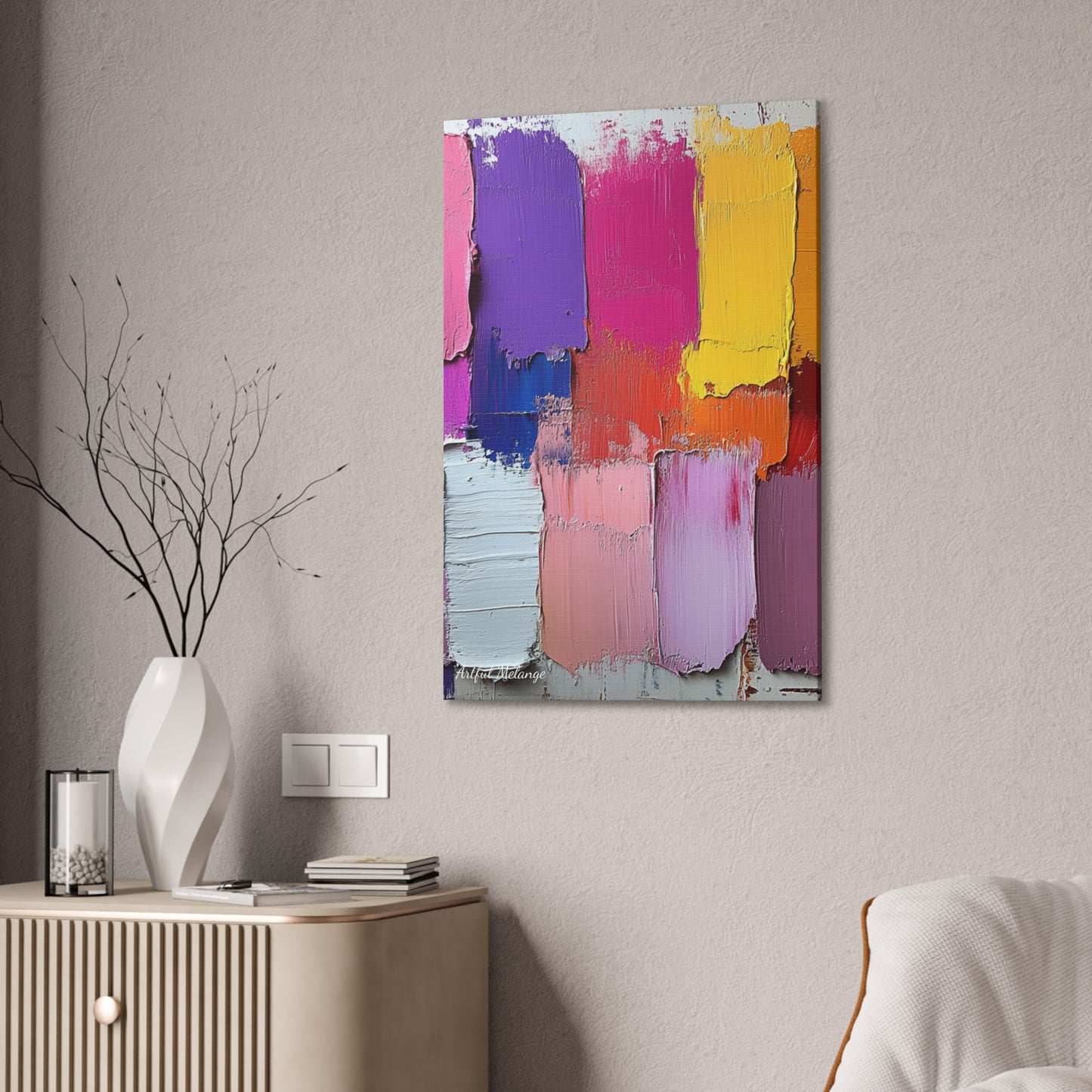 Acrylic Abstract Canvas Print - Richly Textured Artistry