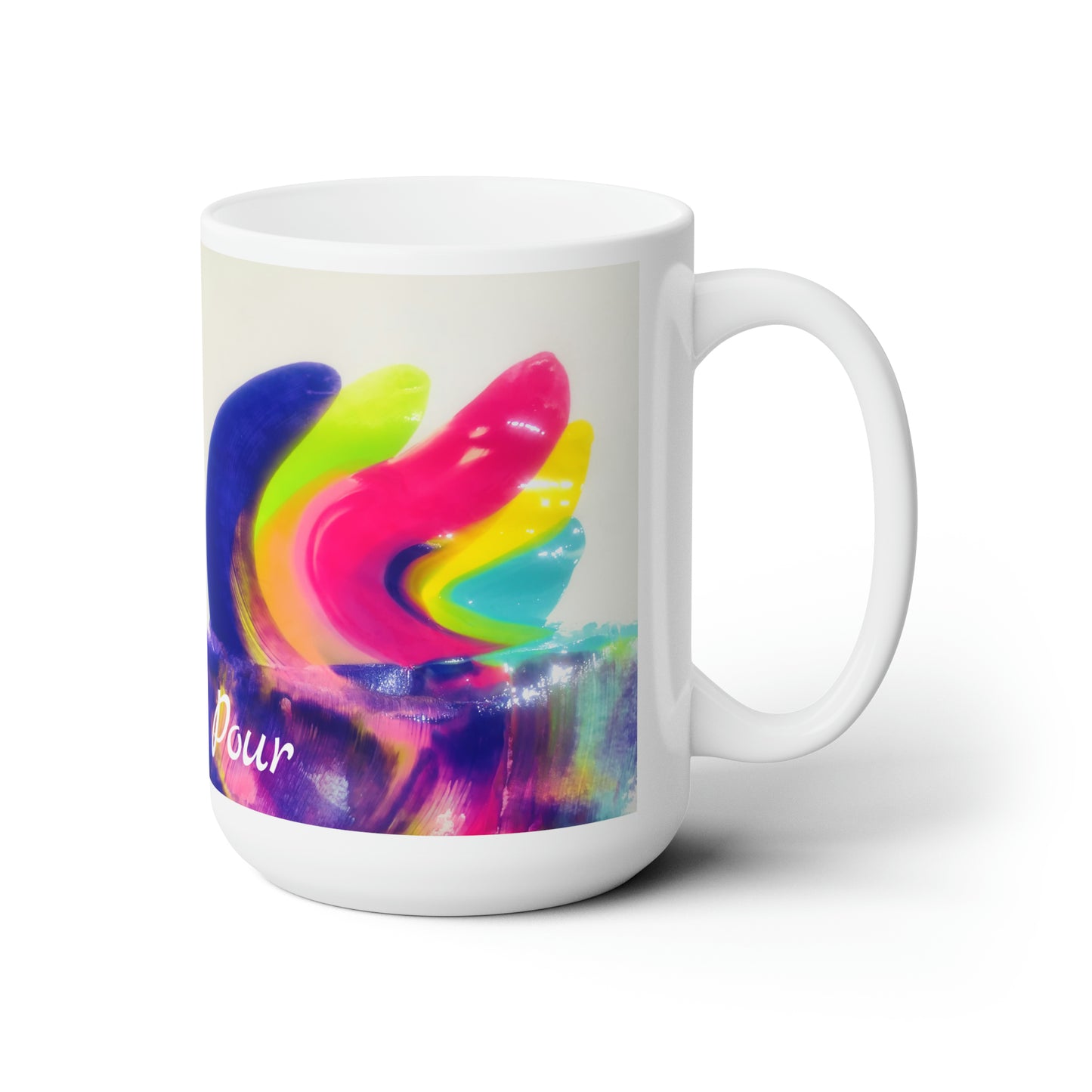 Artsy Pour Ceramic Mug 15oz