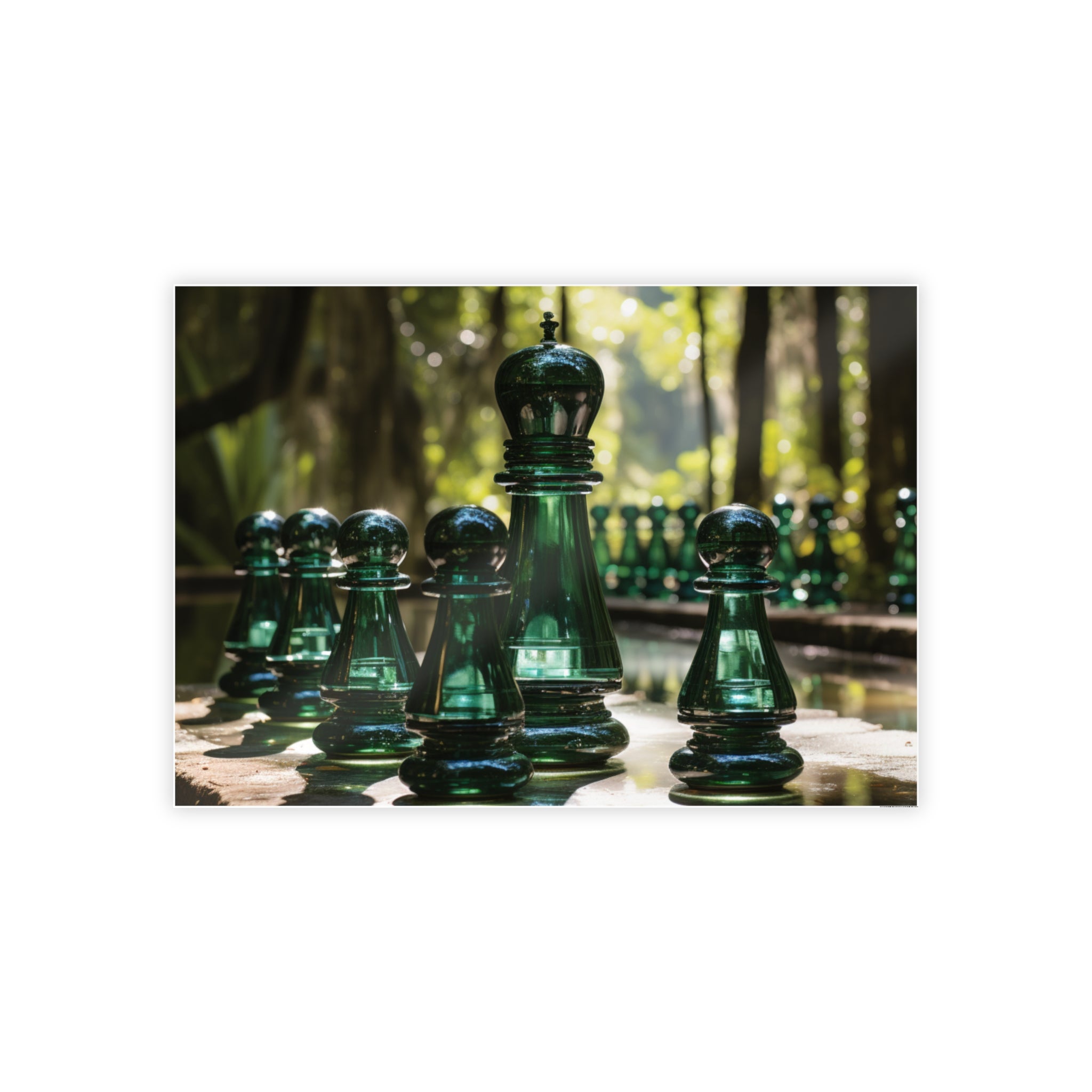 Chess Set Poster Grandmaster Majesty- Chess Set Poster Print Series – Artful Melange