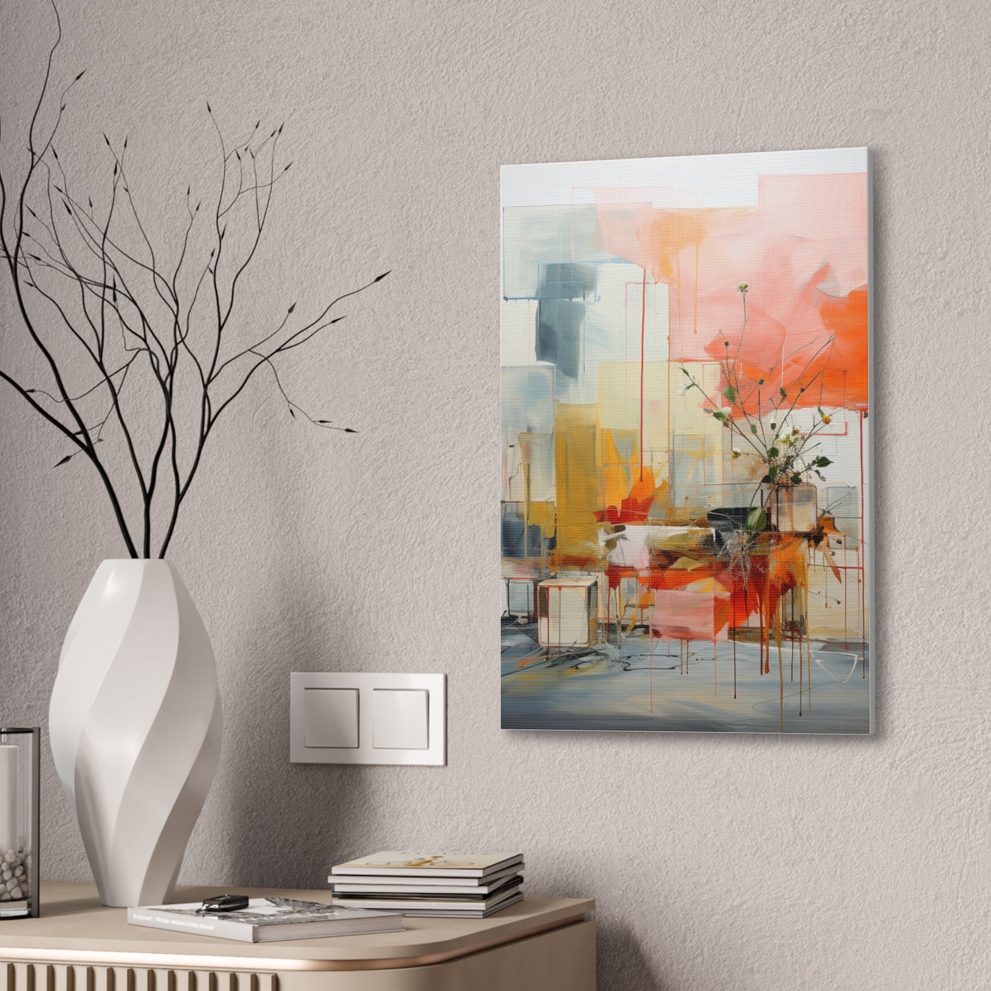 Timeless Elegance: Refined Muted Hues Canvas Print for Sophisticated Living Spaces