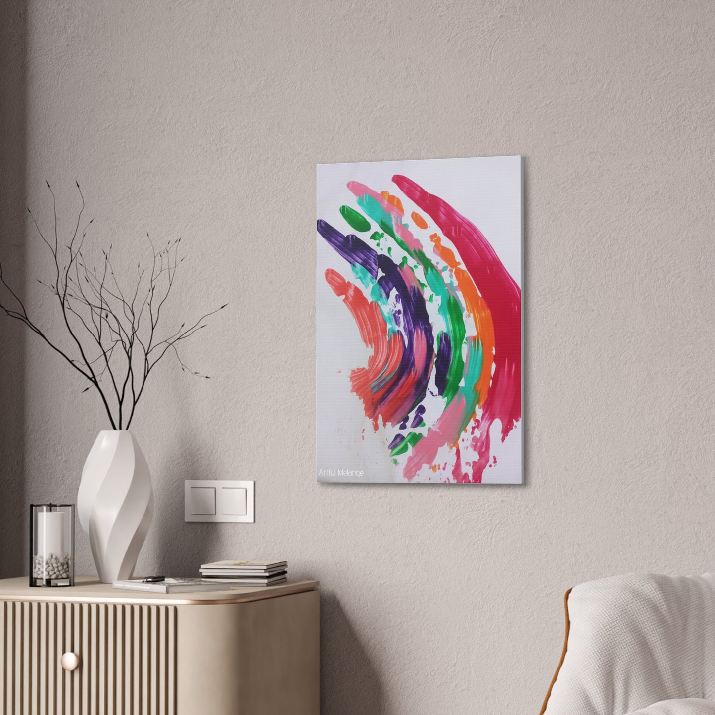 Primary Elegance: A Symphony of Sophistication Canvas Print