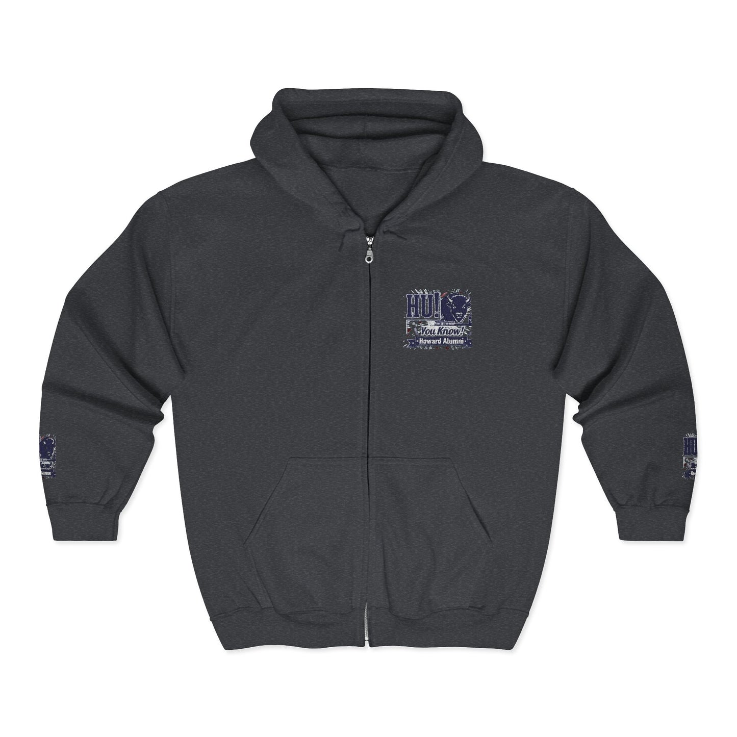 Bison Heritage Embroidered Collection: Full-Zip Sweatshirt | Howard-Inspired HBCU Collegiate Jacket