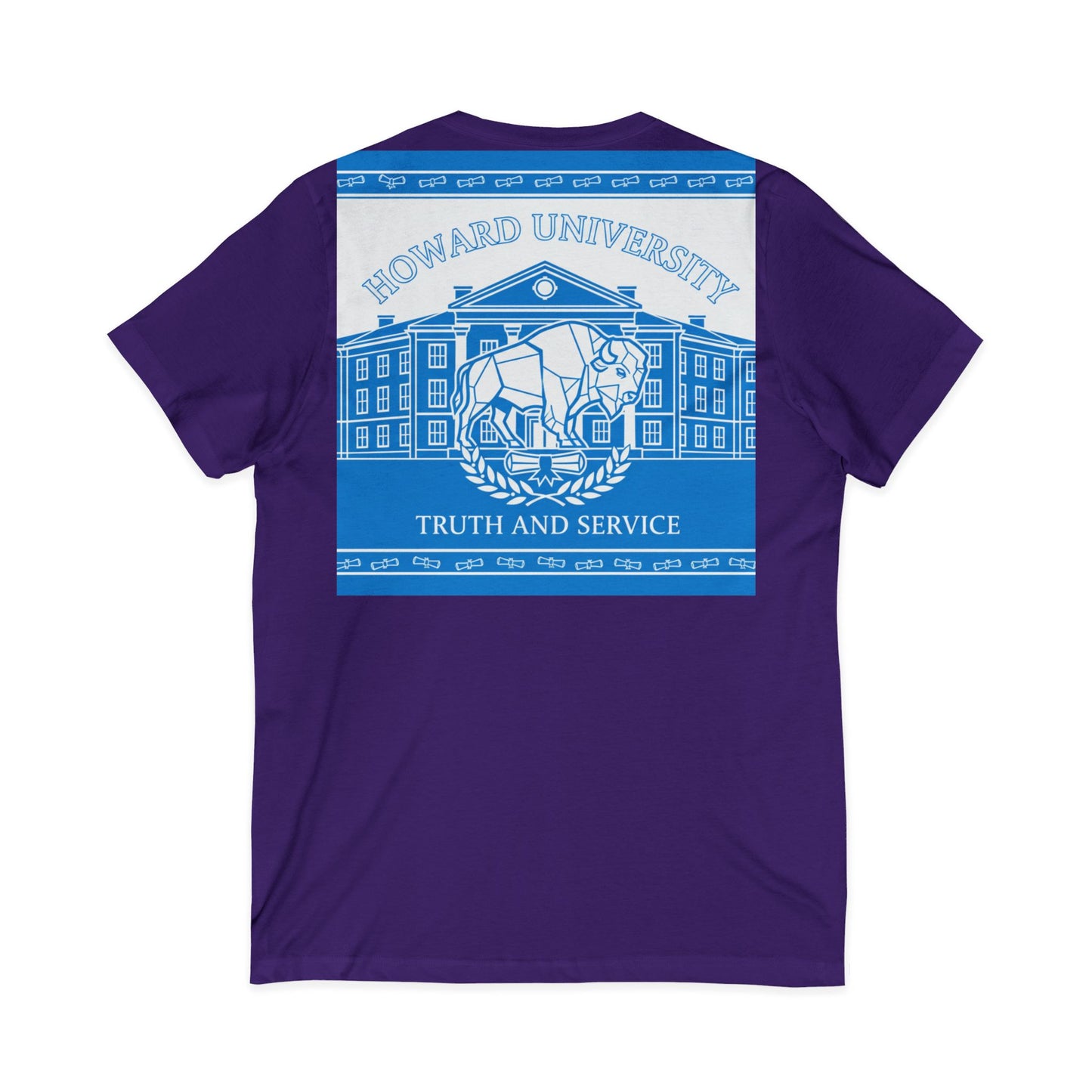 Howard University/ Truth and Service Unisex V-Neck T-Shirt