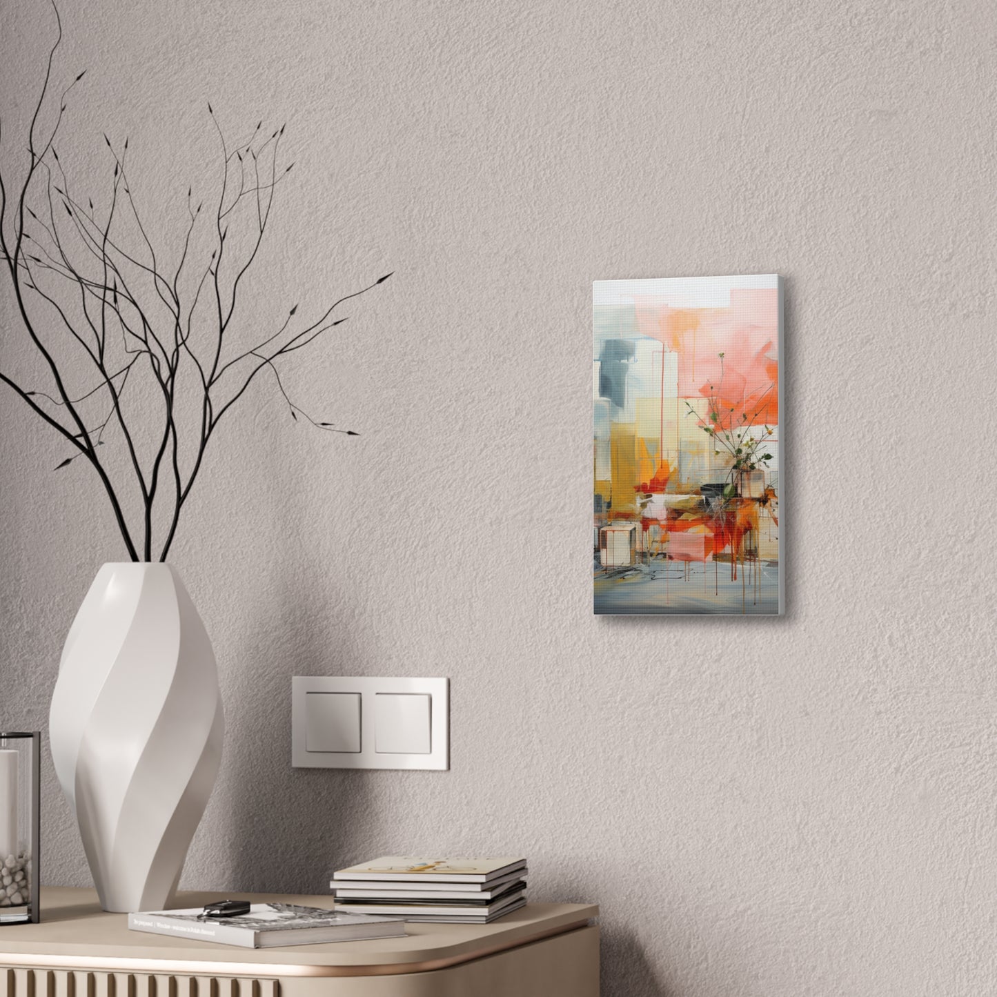 Timeless Elegance: Refined Muted Hues Canvas Print for Sophisticated Living Spaces