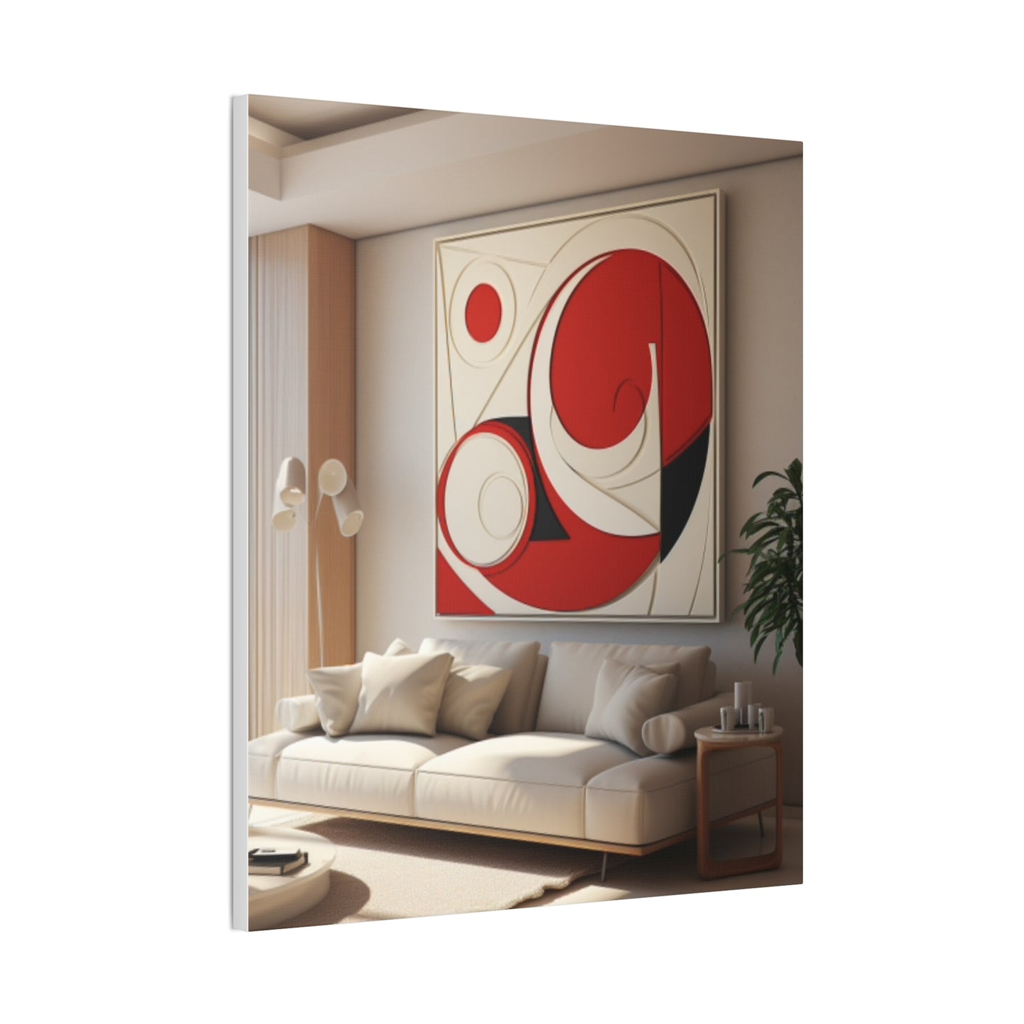 Crimson Elegance: A Symphony of Sophistication Canvas Print