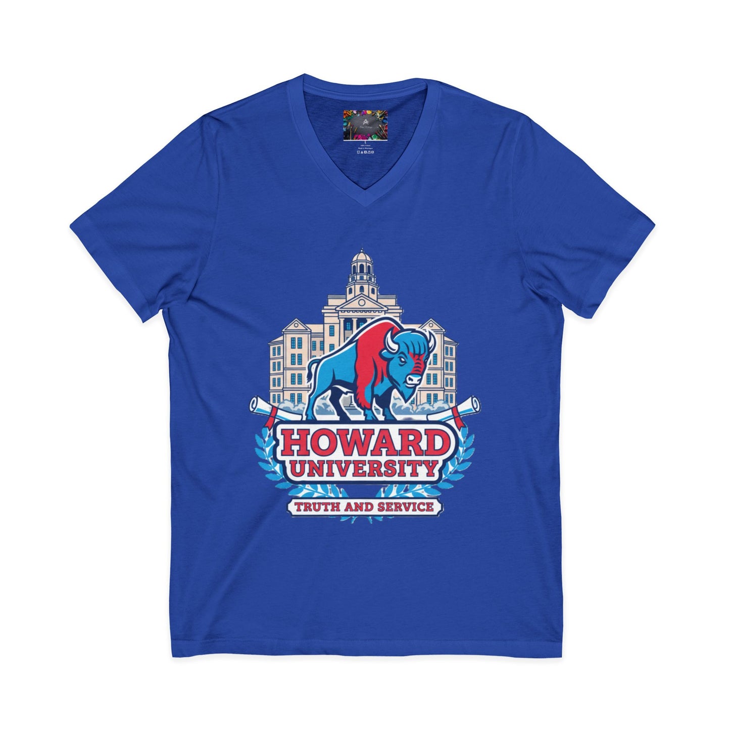 Howard University/ Truth and Service Unisex V-Neck T-Shirt