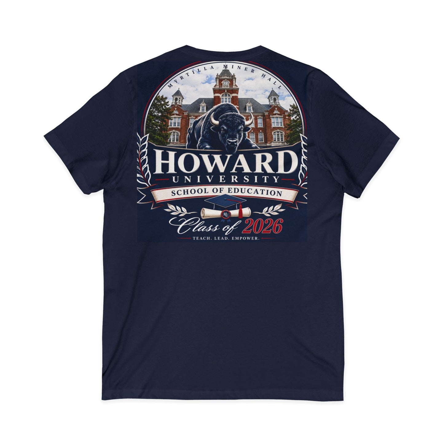 Howard University Class of 2026 Unisex V-Neck T-Shirt | The Mecca Incoming Class Tee