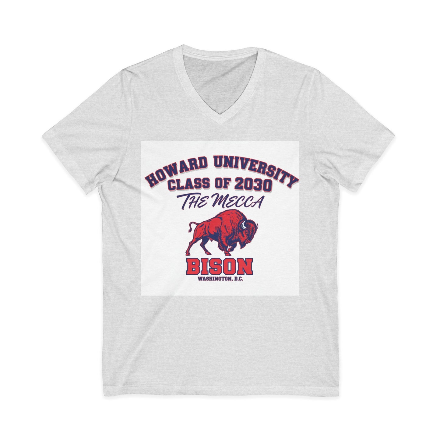 Howard University Class of 2030 Unisex V-Neck T-Shirt | The Mecca Incoming Class Tee