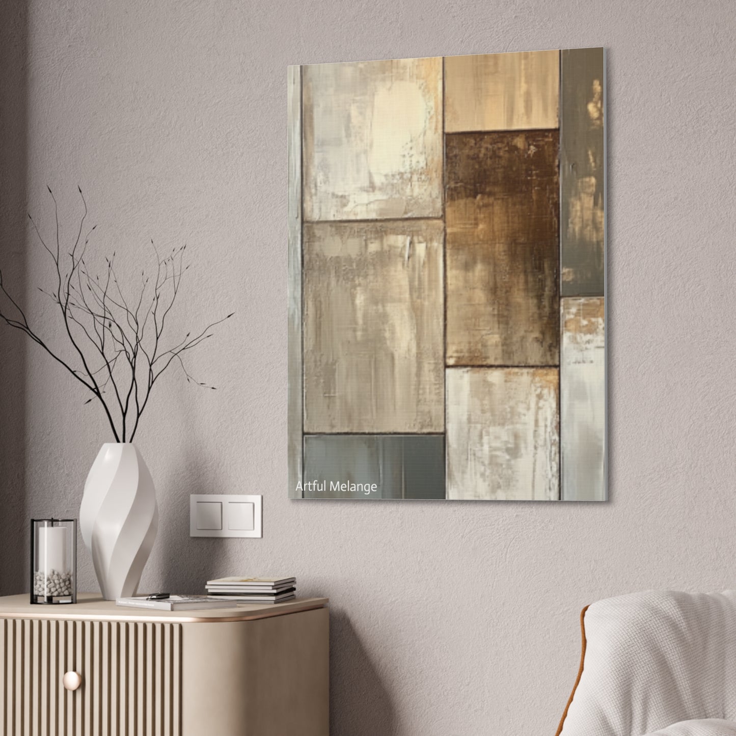 Acrylic Abstract Canvas Print - Richly Textured Artistry