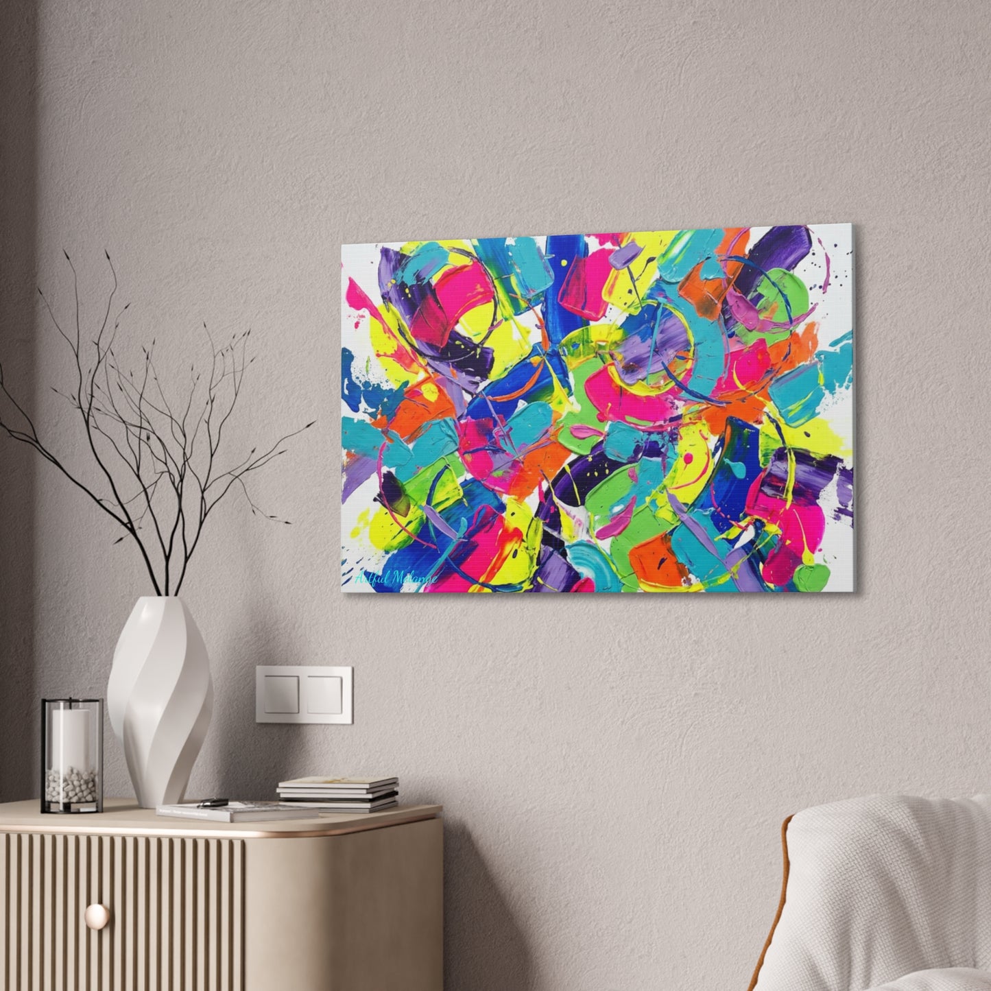 Acrylic Abstract Canvas Print - Richly Textured Artistry