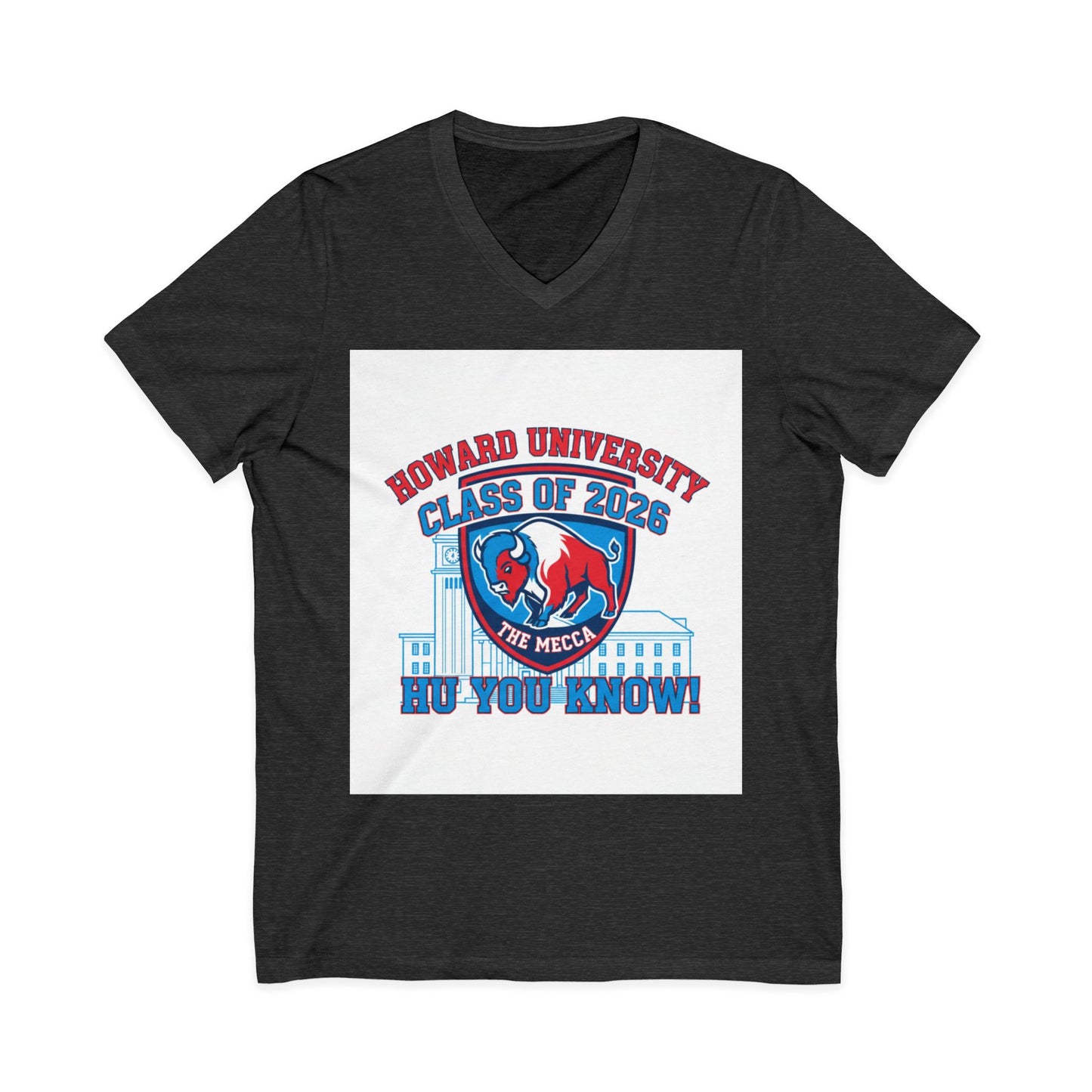 Howard University Class of 2026 Unisex V-Neck T-Shirt | The Mecca Incoming Class Tee