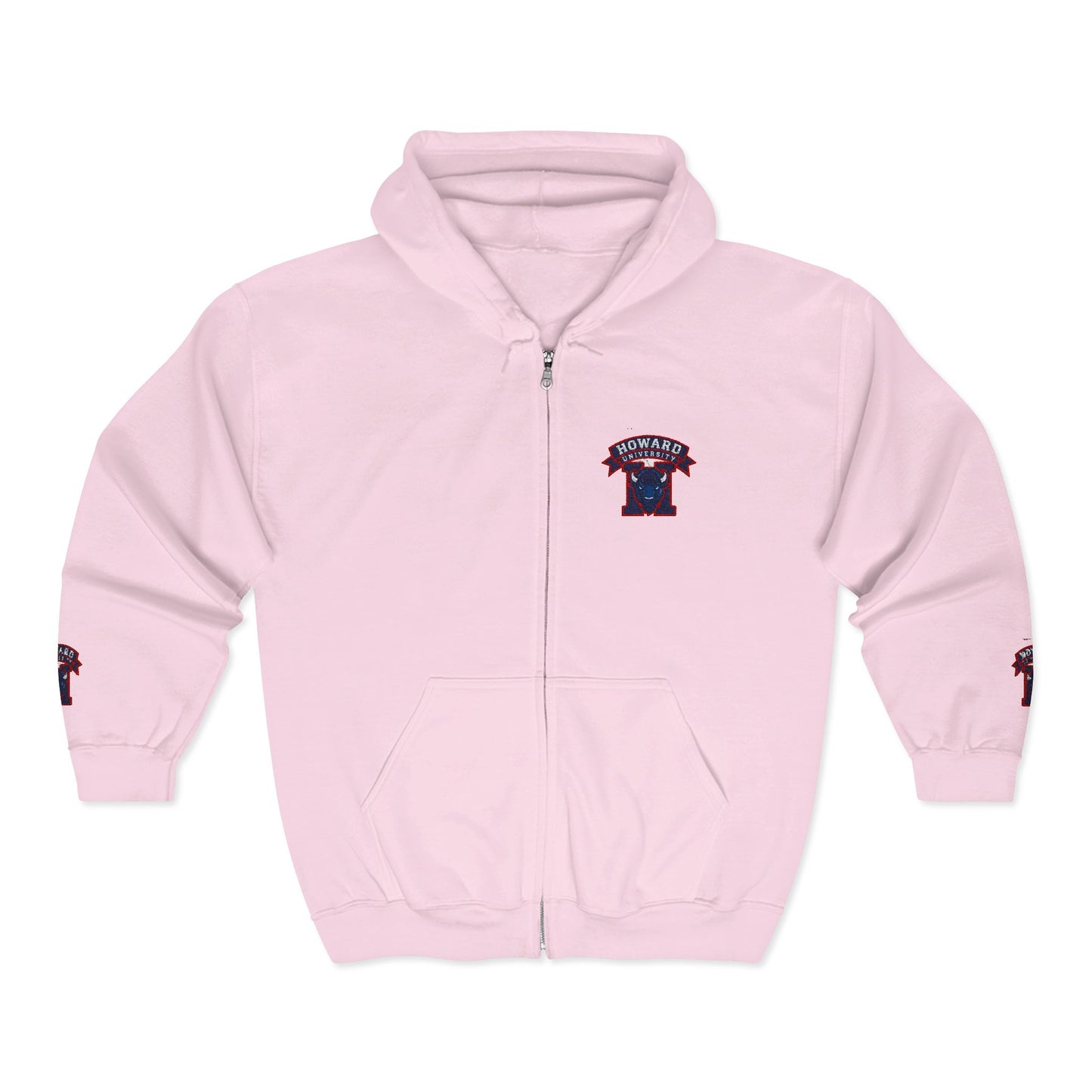 Bison Heritage Embroidered Collection: Full-Zip Sweatshirt | Howard-Inspired HBCU Collegiate Jacket