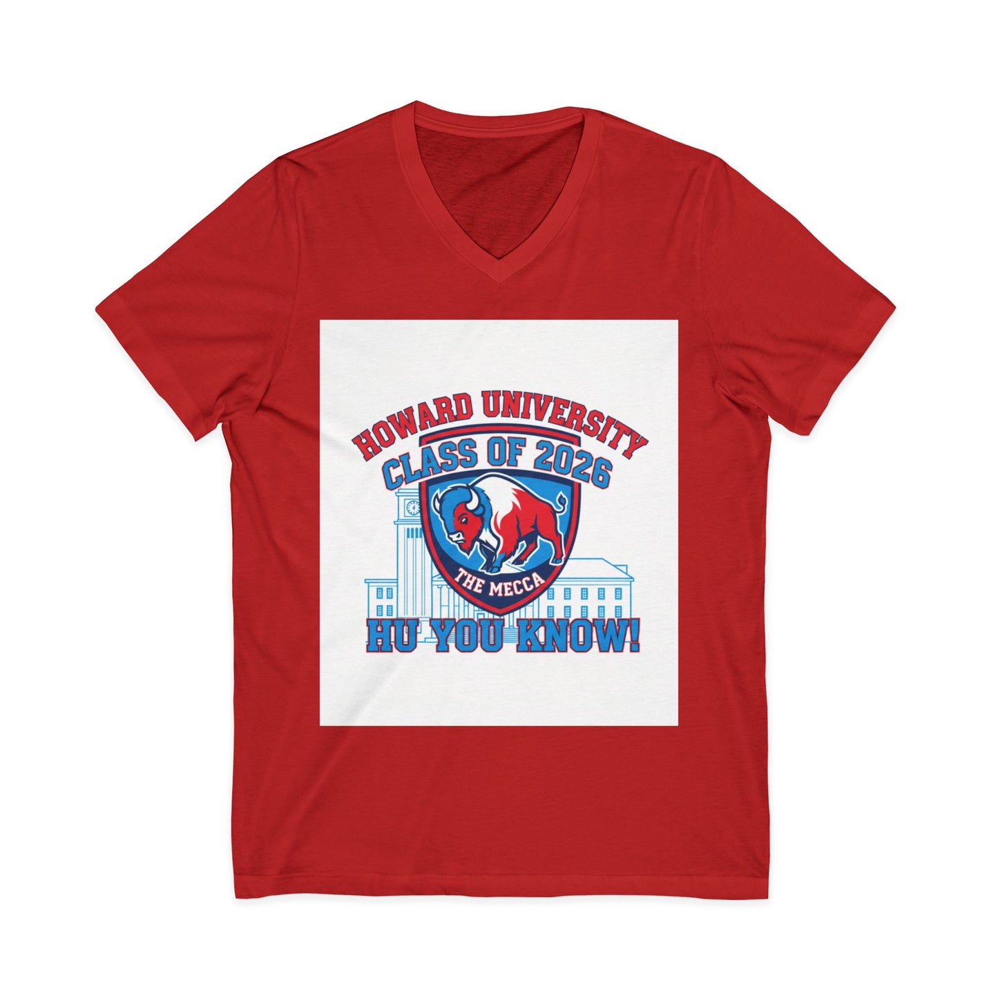 Howard University Class of 2026 Unisex V-Neck T-Shirt | The Mecca Incoming Class Tee