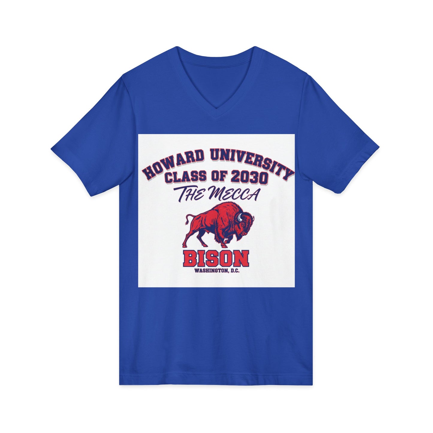 Howard University Class of 2030 Unisex V-Neck T-Shirt | The Mecca Incoming Class Tee