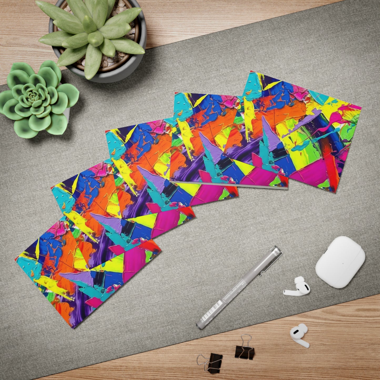 Elegance in Ink:  Abstract Art Note Card Set(5-Pack)